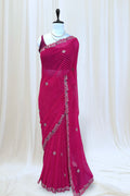 Designer motra saree - Pink