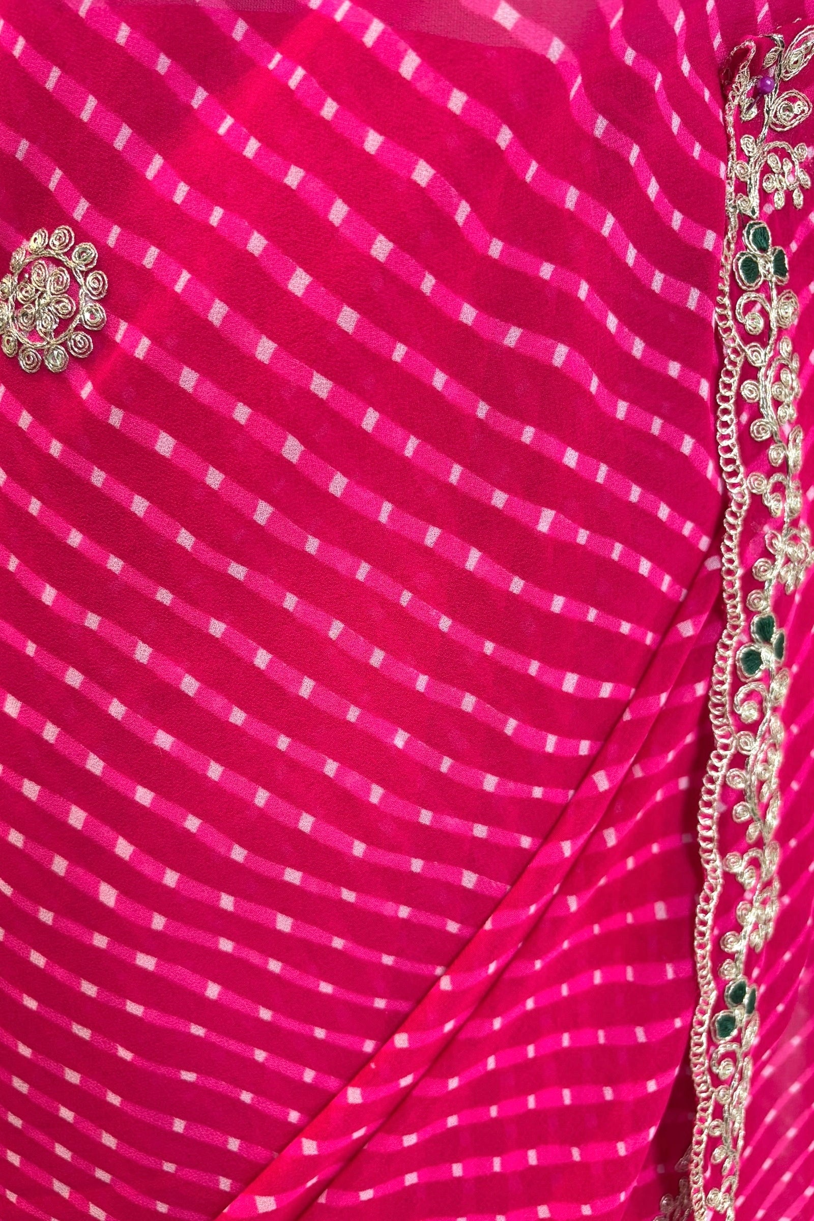Designer motra saree - Pink