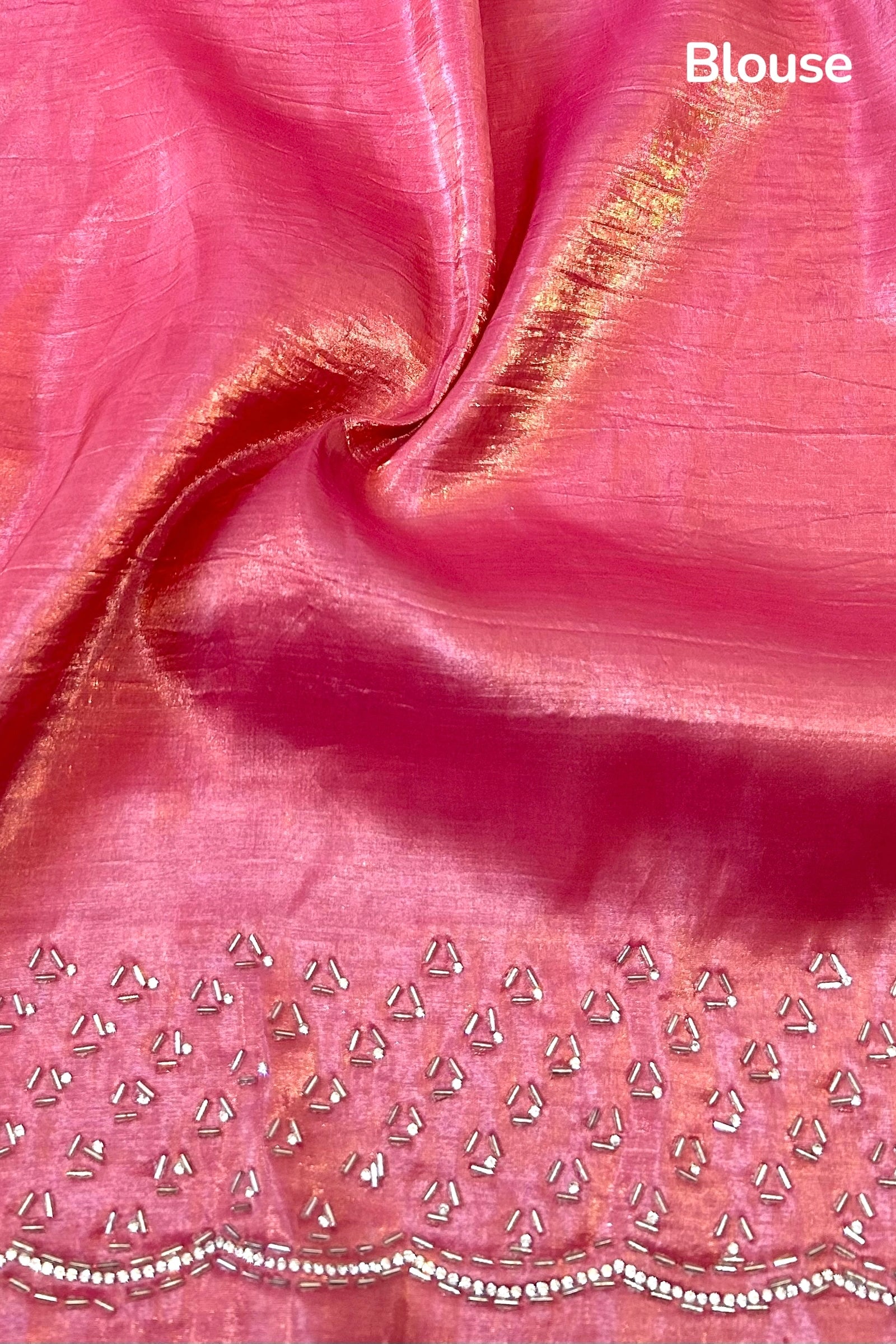 Soft organza cutwork saree - Pink