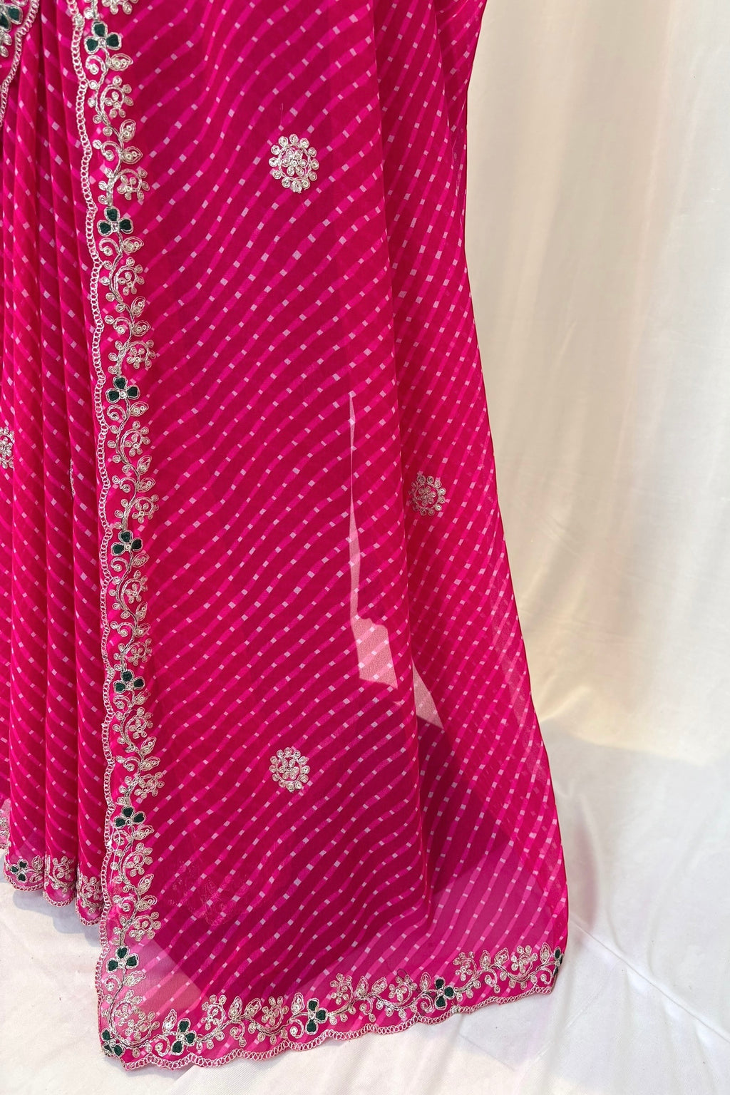 Designer motra saree - Pink