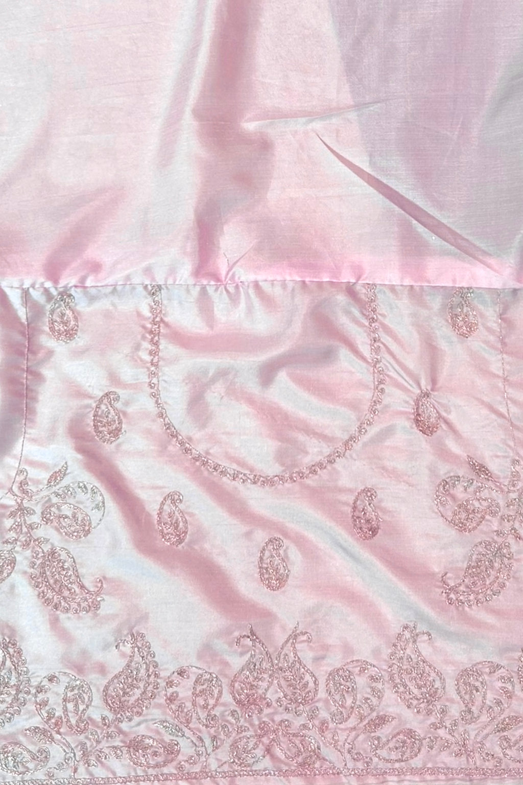 Aariwork satin chiffon saree - Red