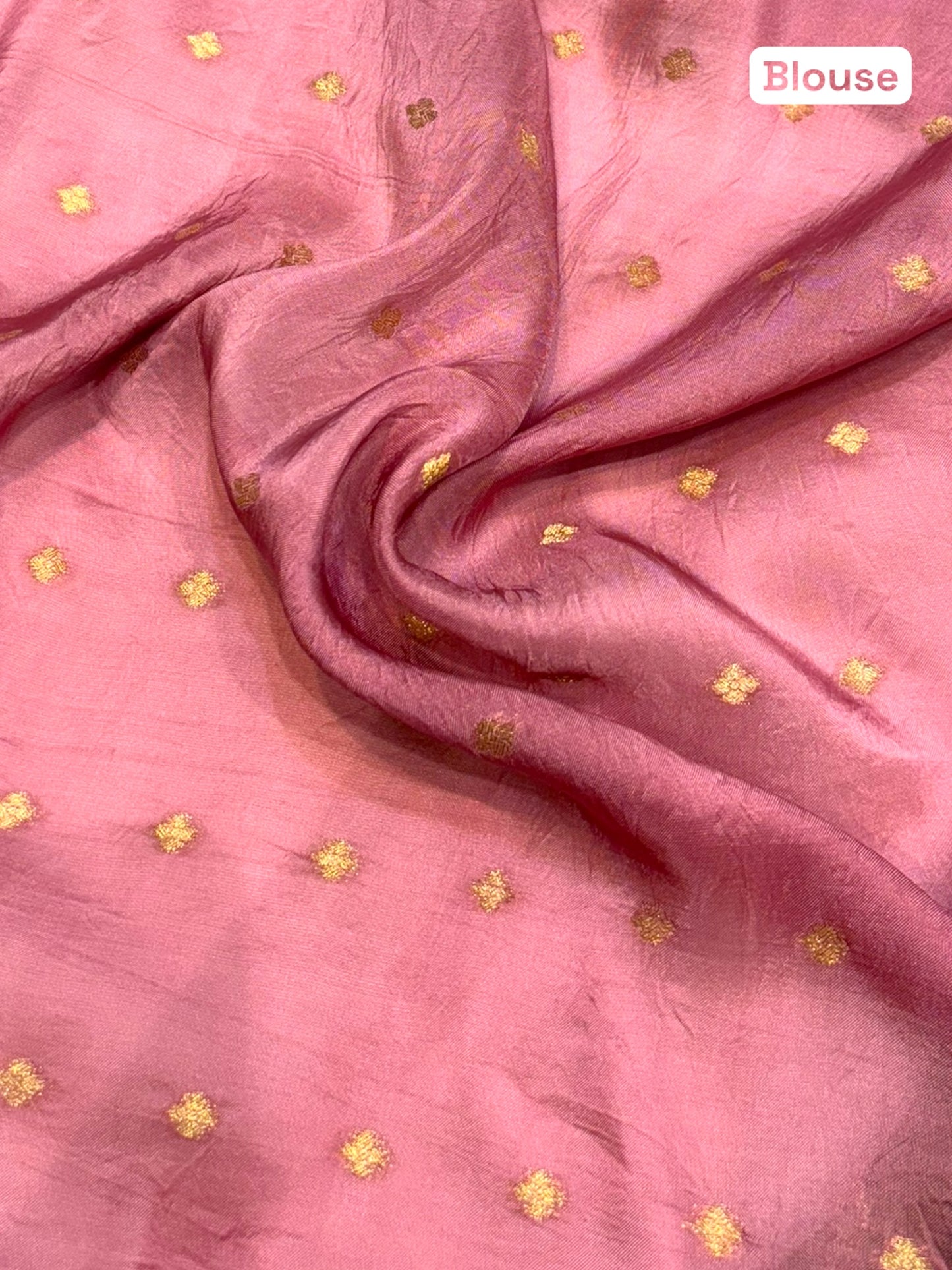 Bandhani print soft organza saree - Onion pink