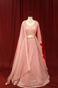Baby pink sequins lehenga
