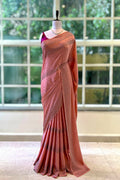 Soft satin sequins saree - Blush Pink