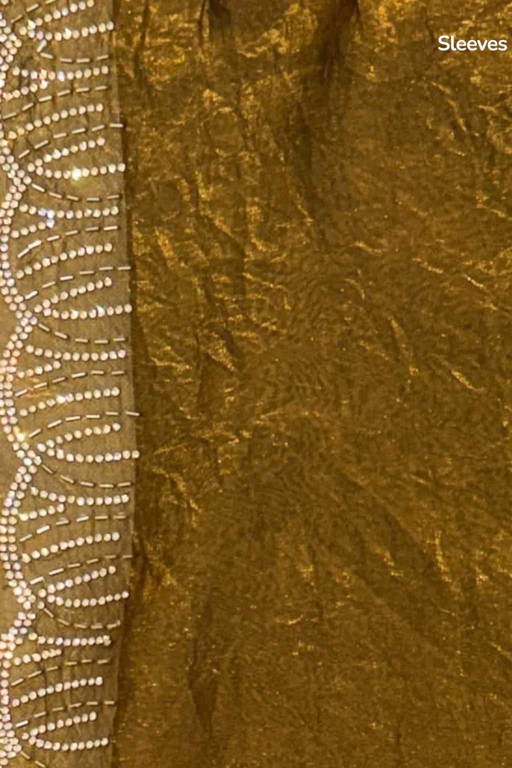 Golden fendy embellished saree