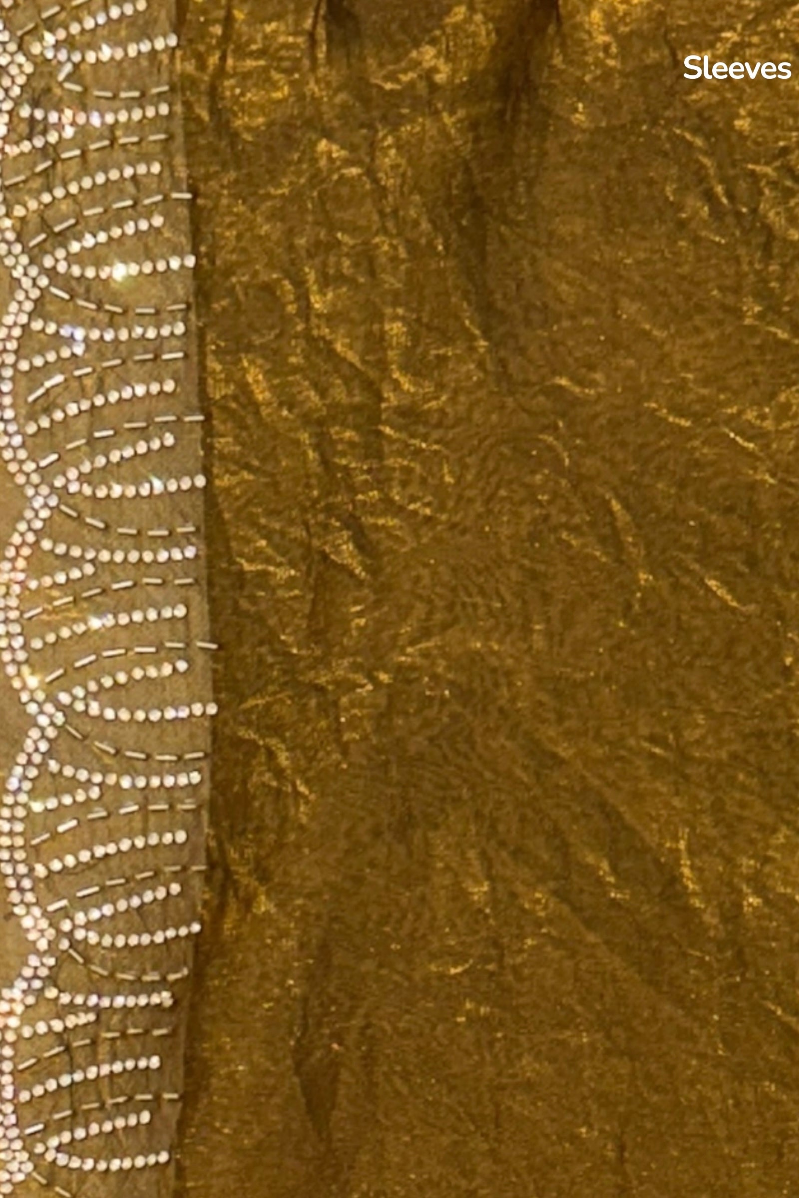 Golden fendy embellished saree