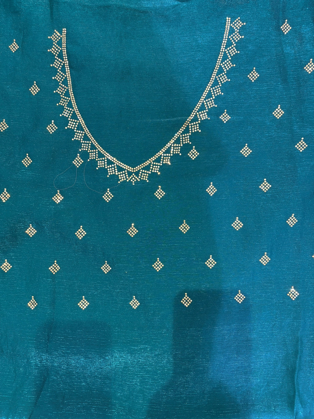 Shimmer chiffon swarovski saree - Blue