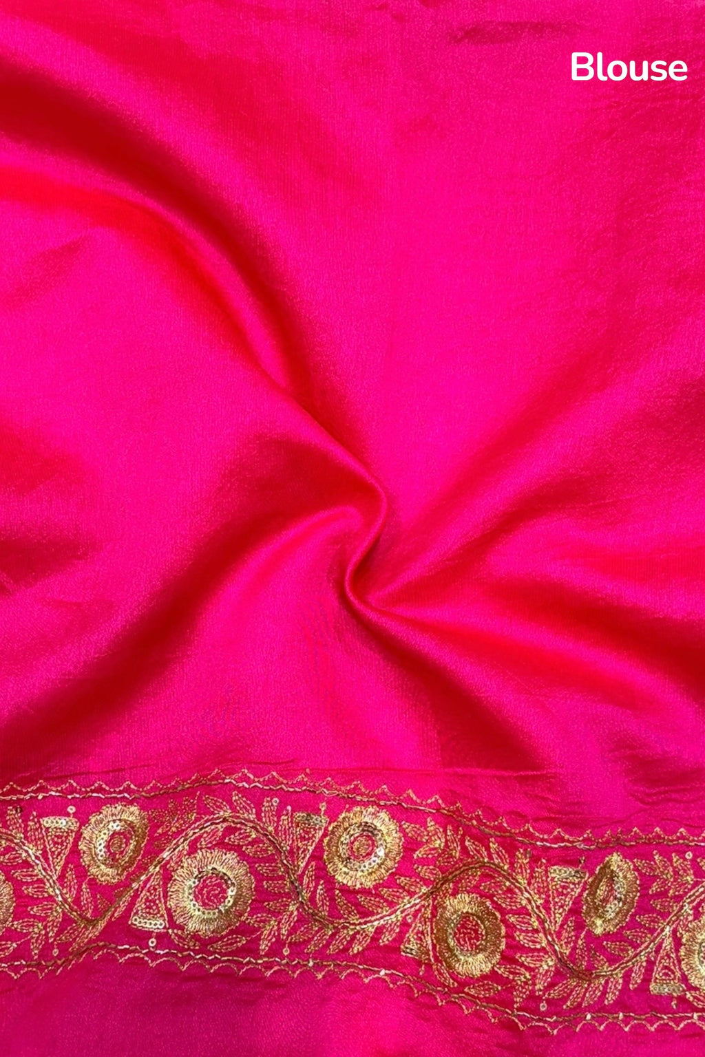 Pink motra zari georgette saree