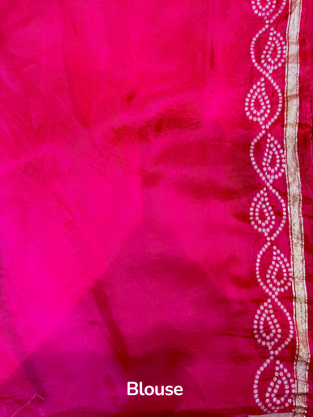 Pink pure dola silk gotta saree