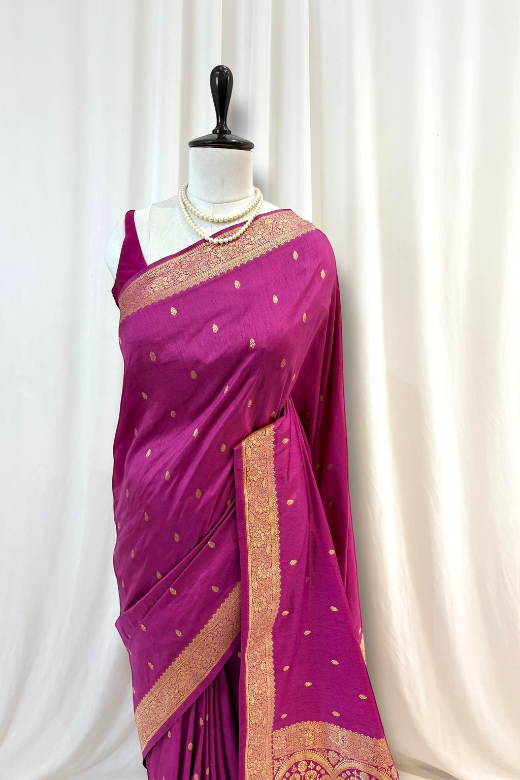 Banarasi soft silk saree - Purple
