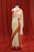 White red bengali saree