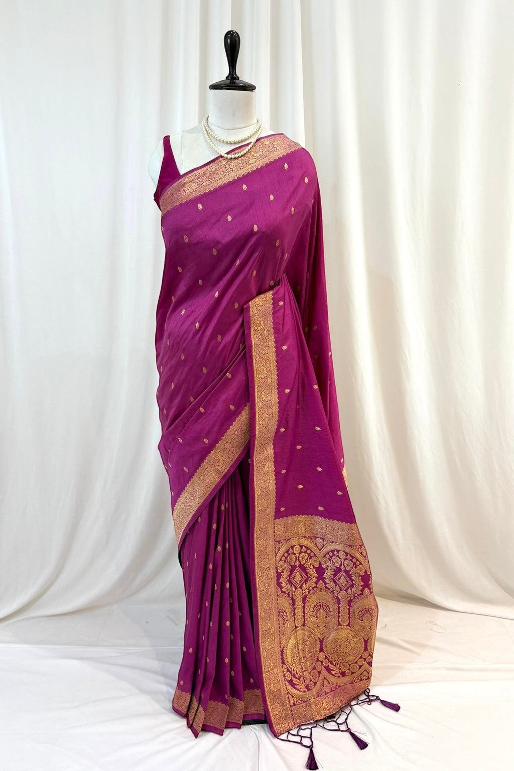 Banarasi soft silk saree - Purple