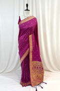 Banarasi soft silk saree - Purple