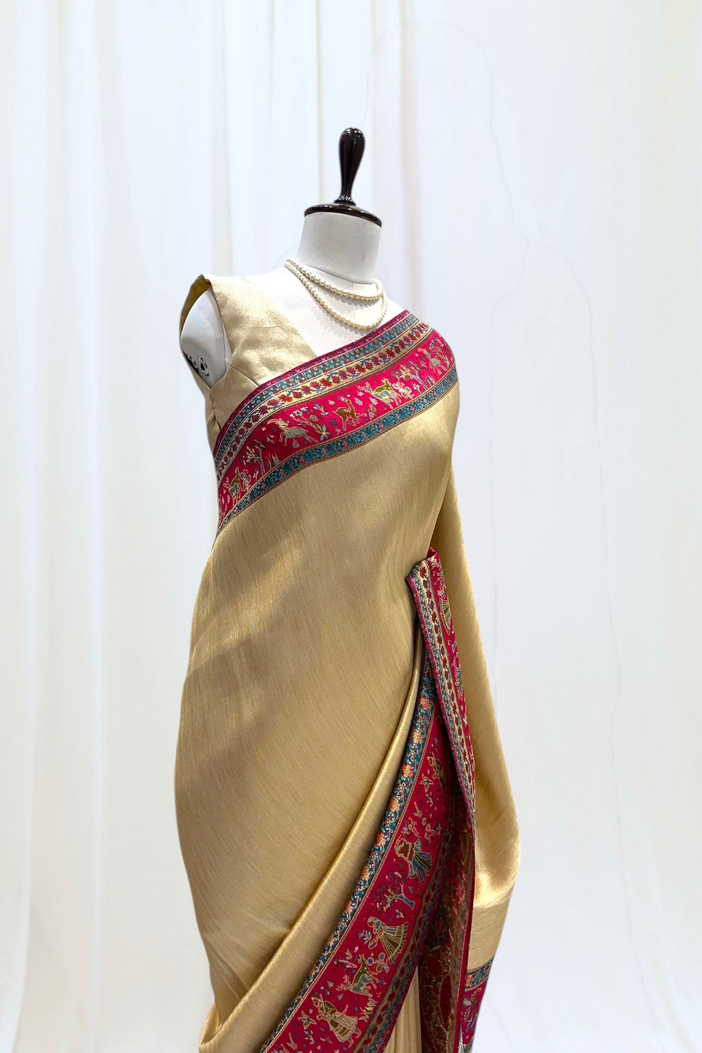 Golden premium silk saree