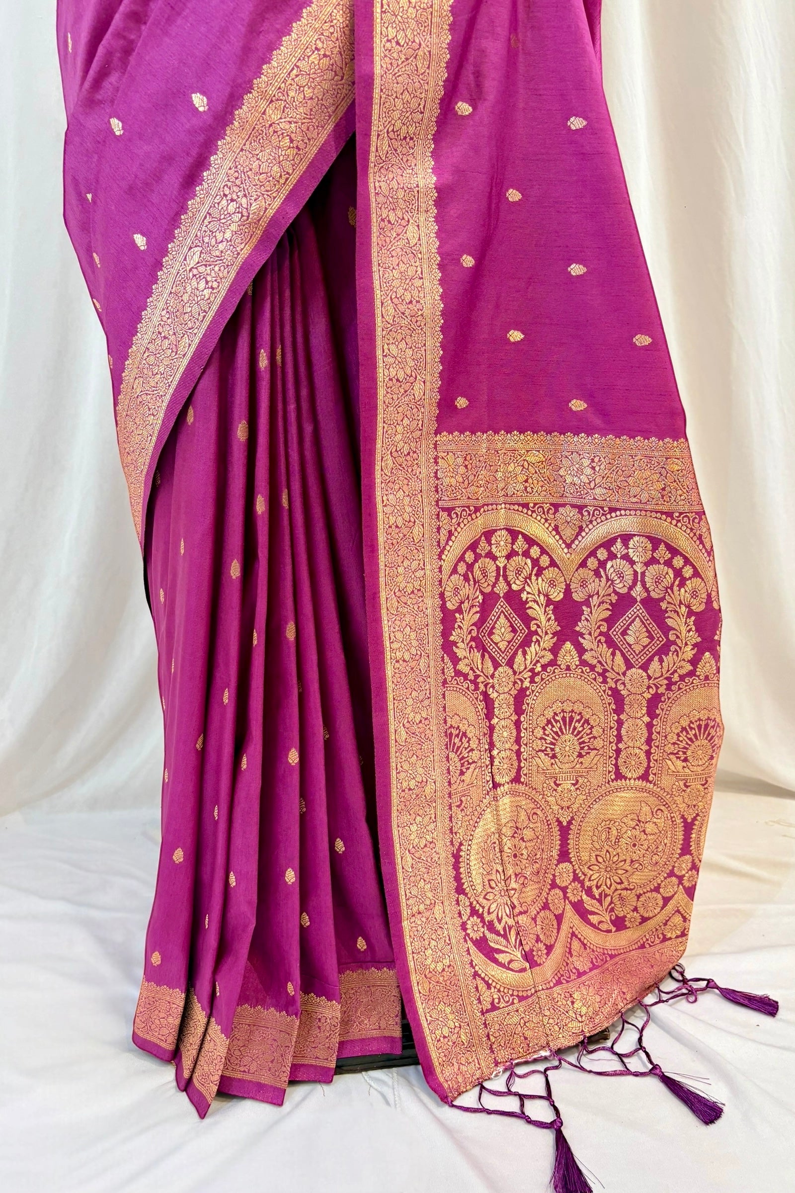 Banarasi soft silk saree - Purple