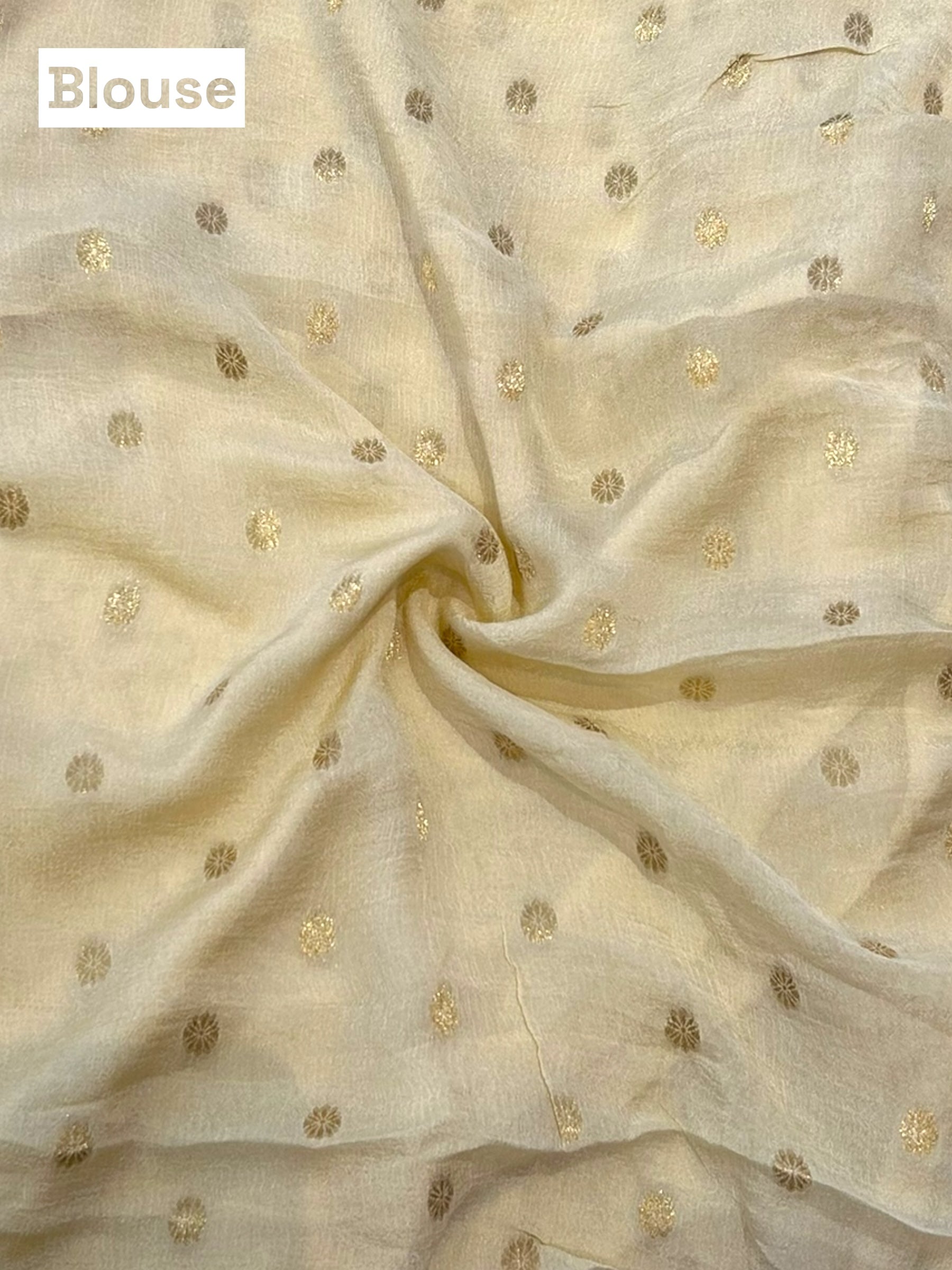 Beige pure marble chiffon saree