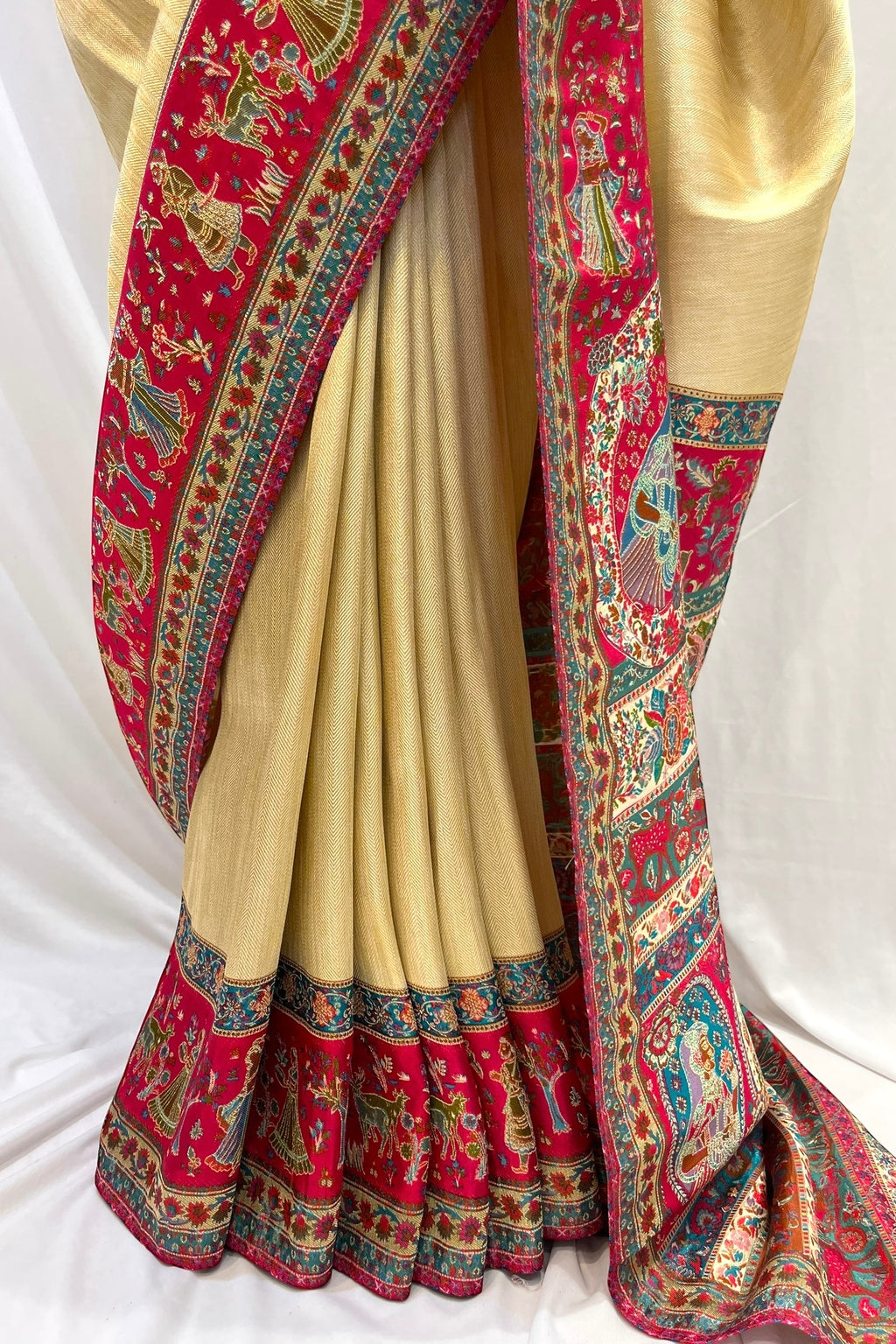 Golden premium silk saree