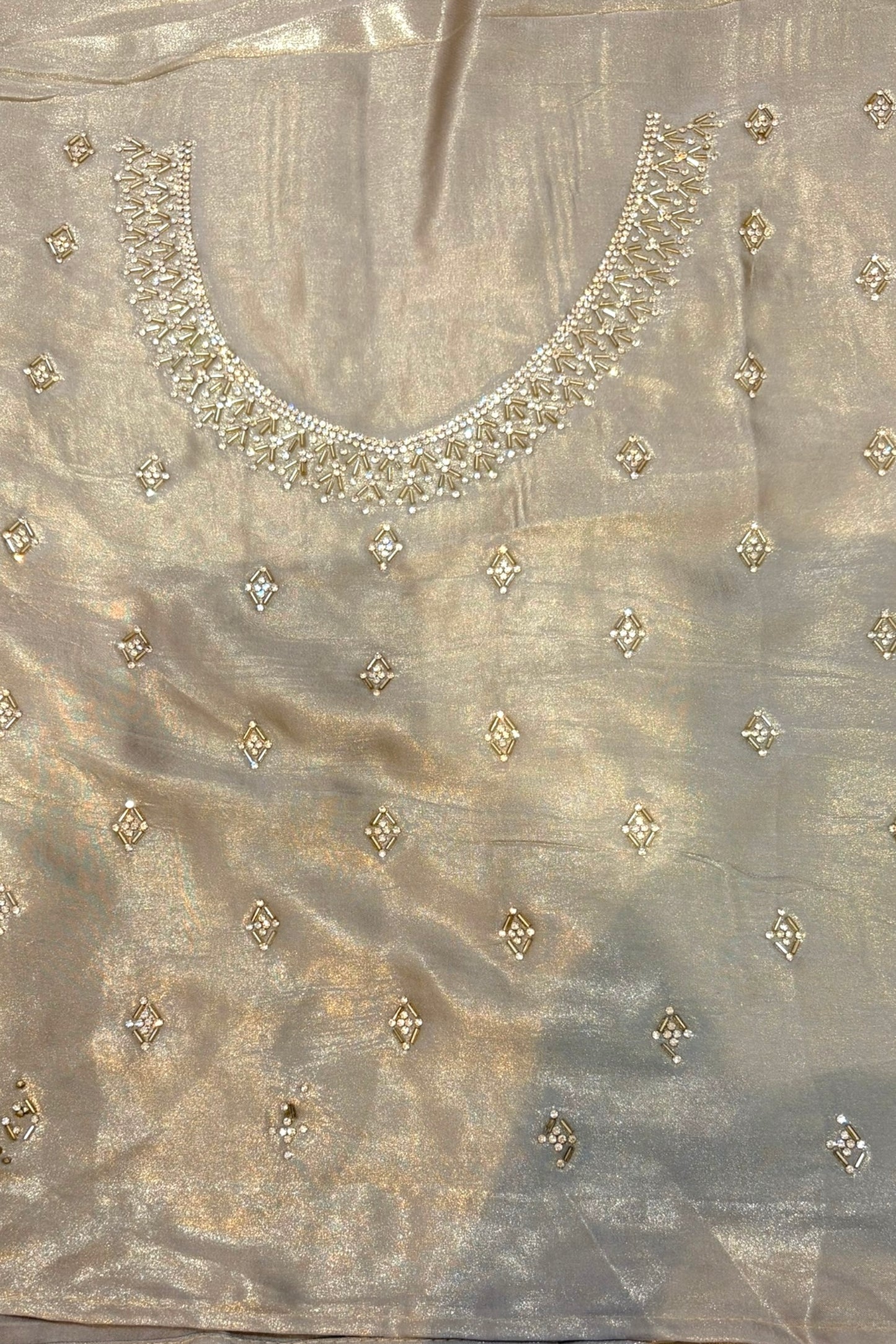 Golden foil embellished saree