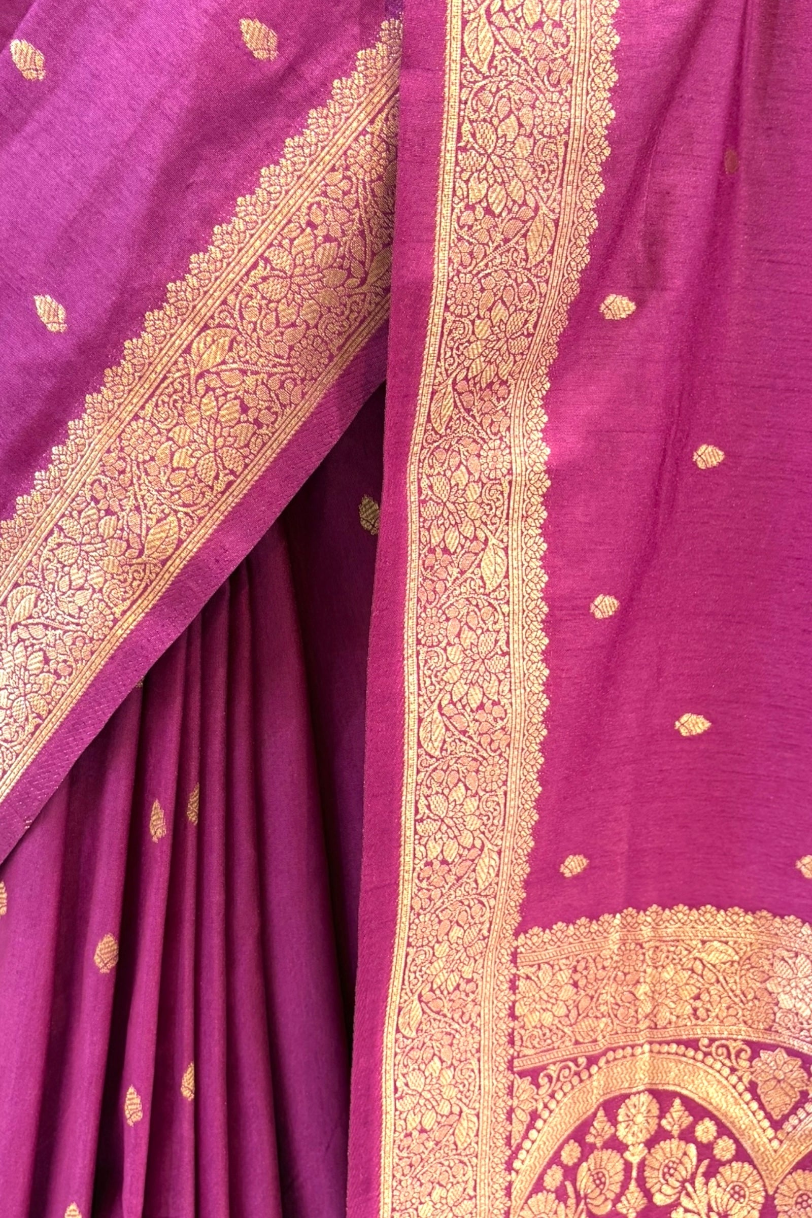 Banarasi soft silk saree - Purple