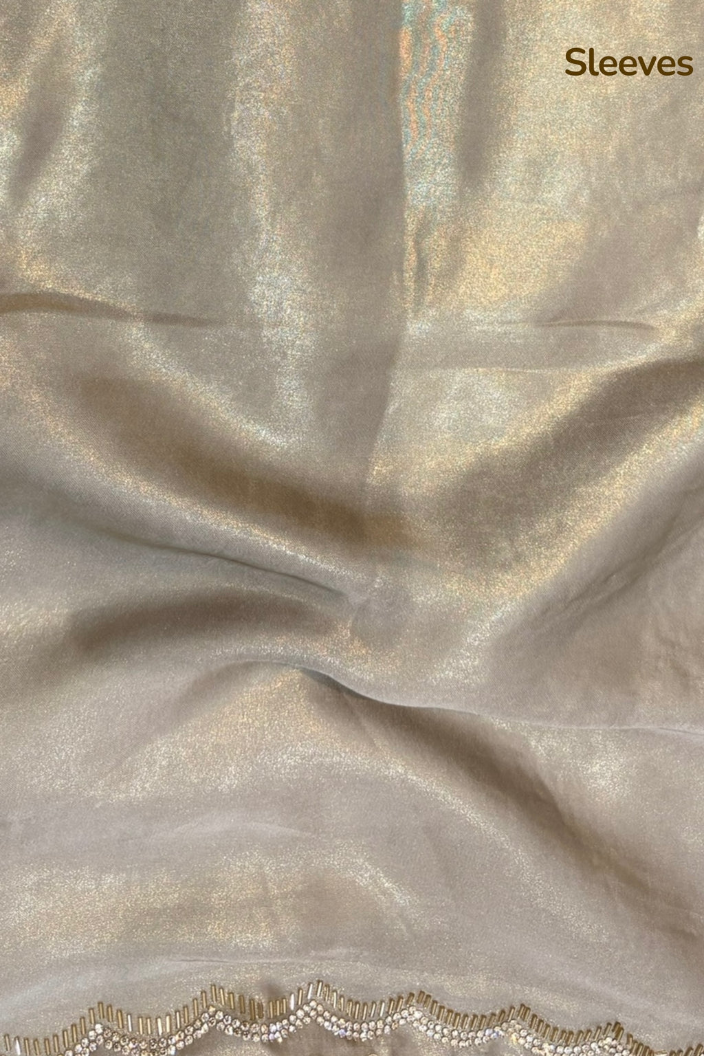 Golden foil embellished saree