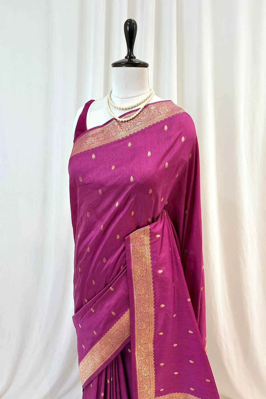 Banarasi soft silk saree - Purple