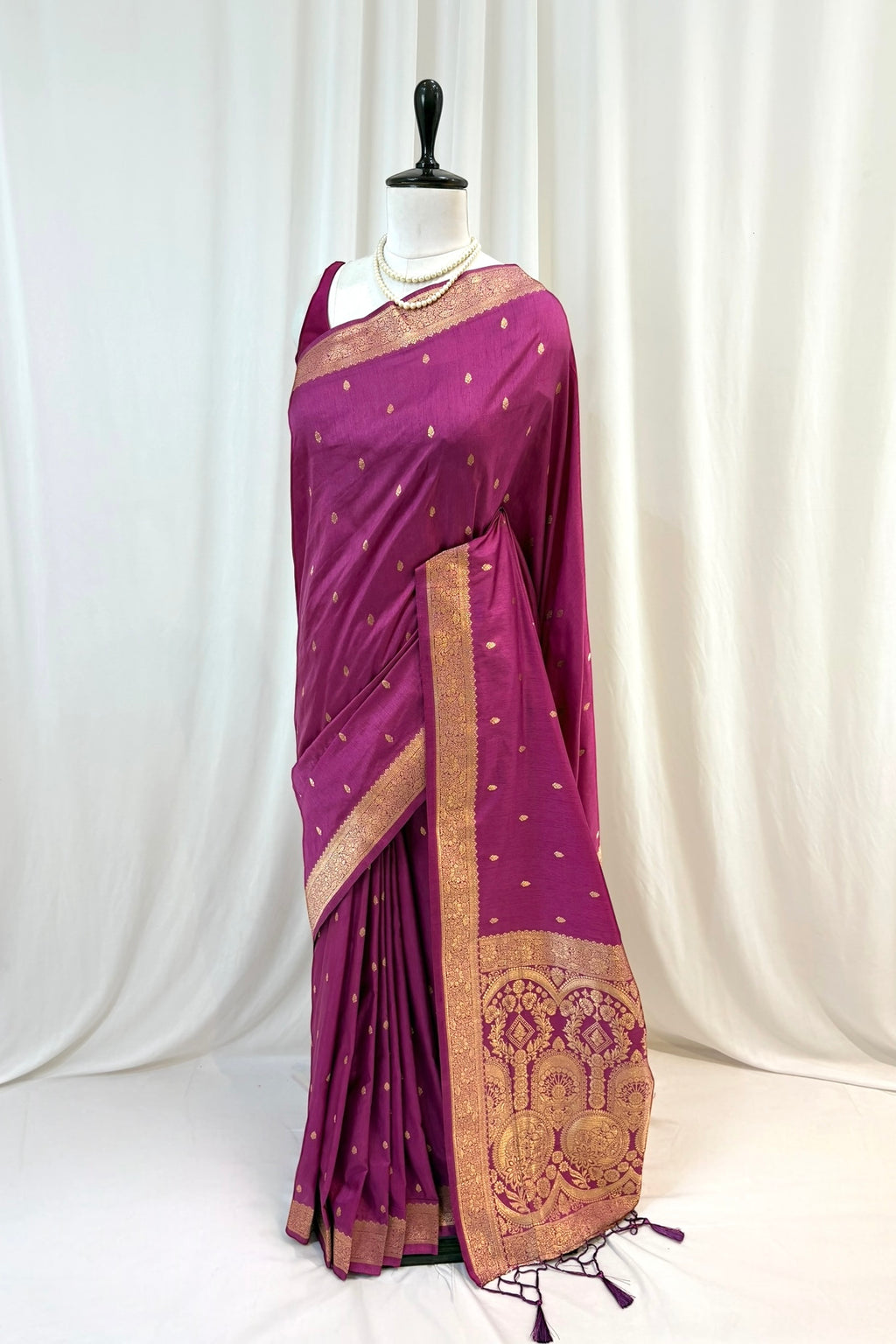 Banarasi soft silk saree - Purple