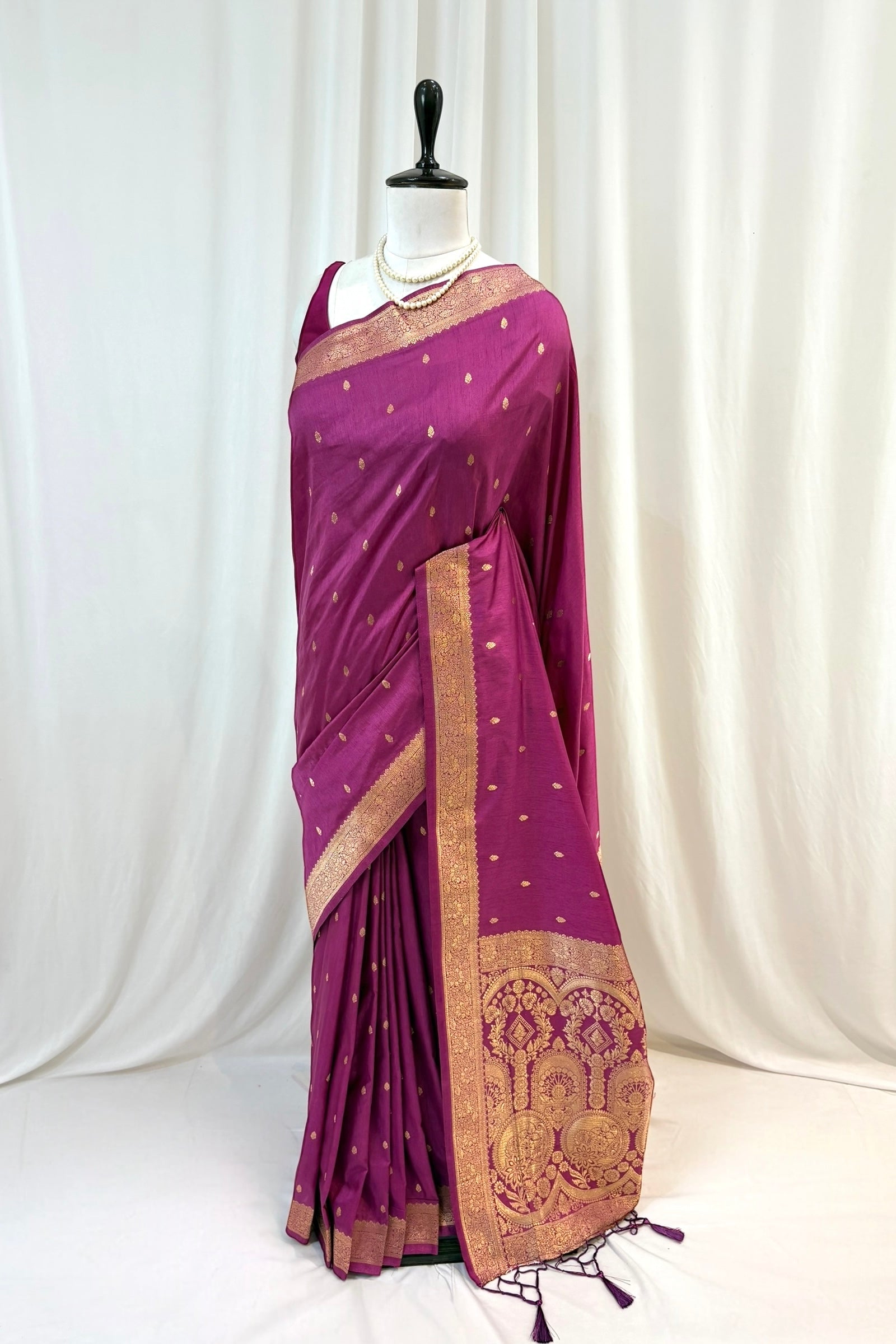 Banarasi soft silk saree - Purple