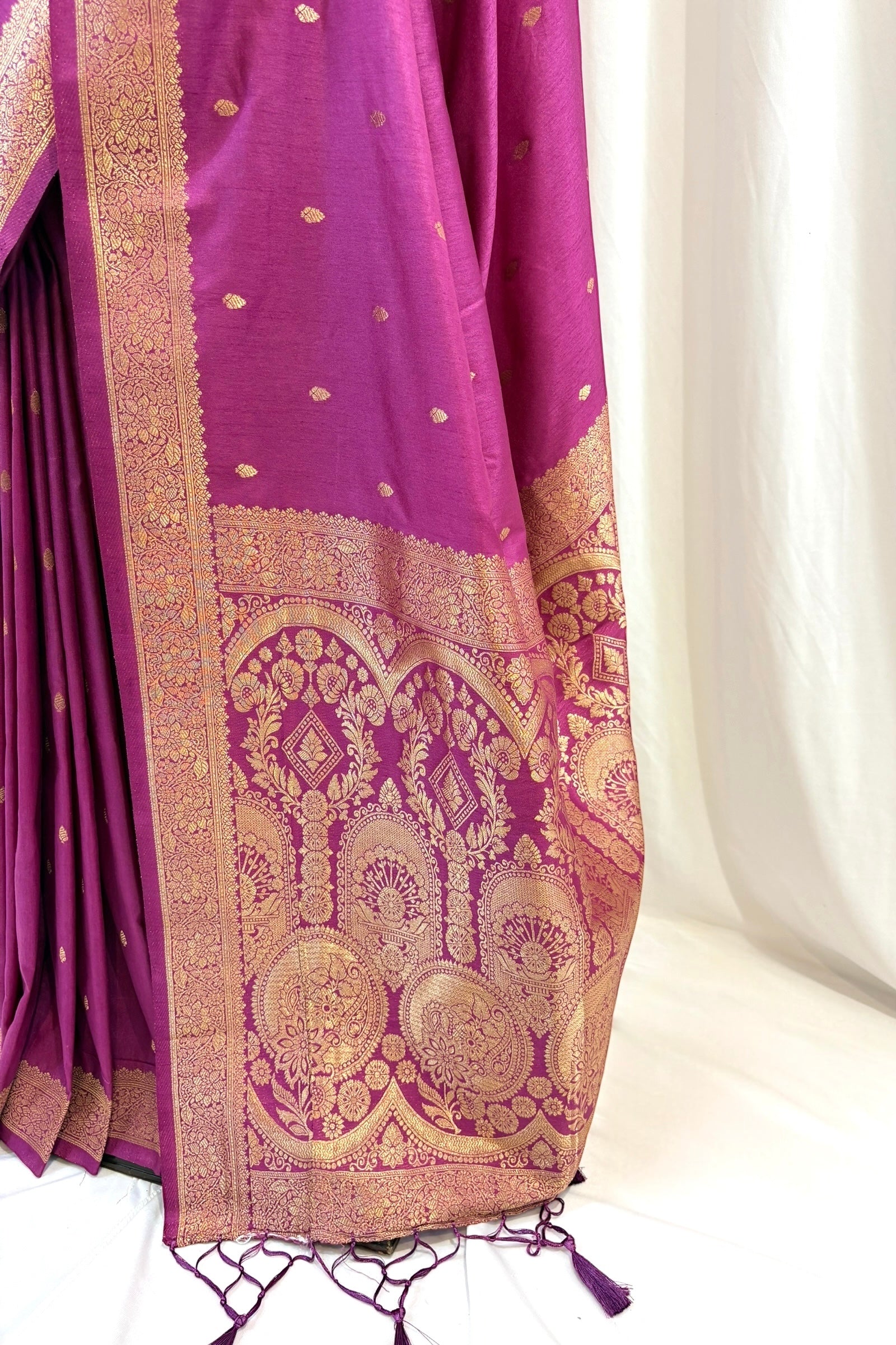 Banarasi soft silk saree - Purple