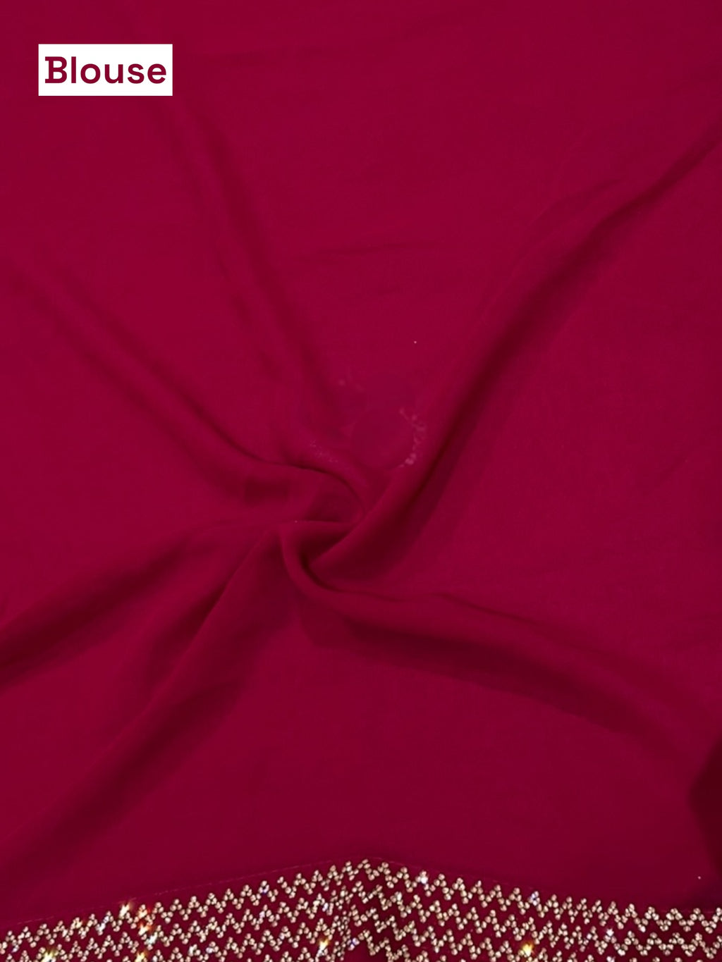 Embellished threadwork saree - Crimson