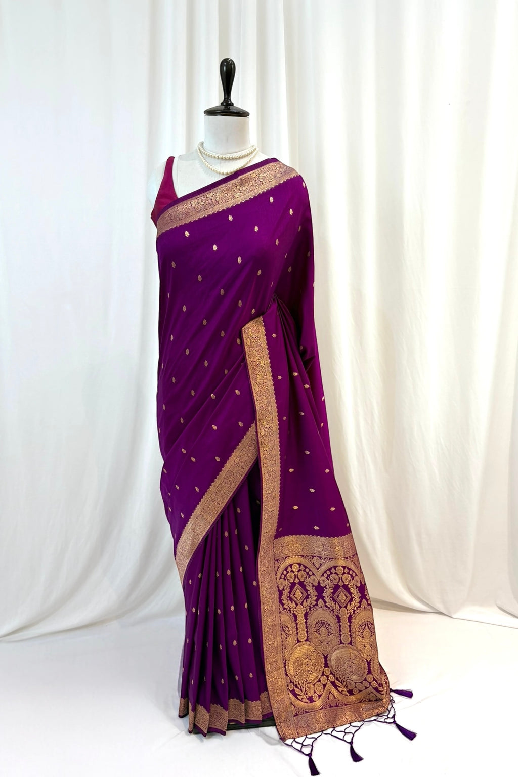 Banarasi soft silk saree - Violet
