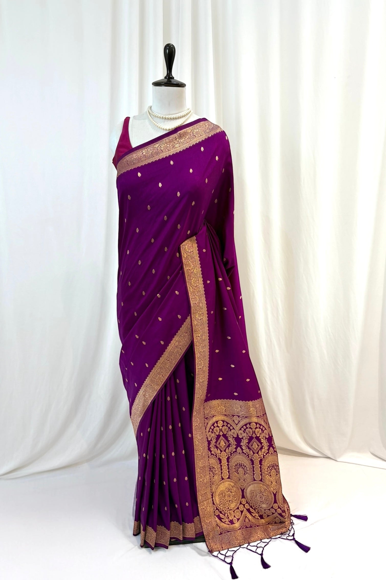 Banarasi soft silk saree - Violet