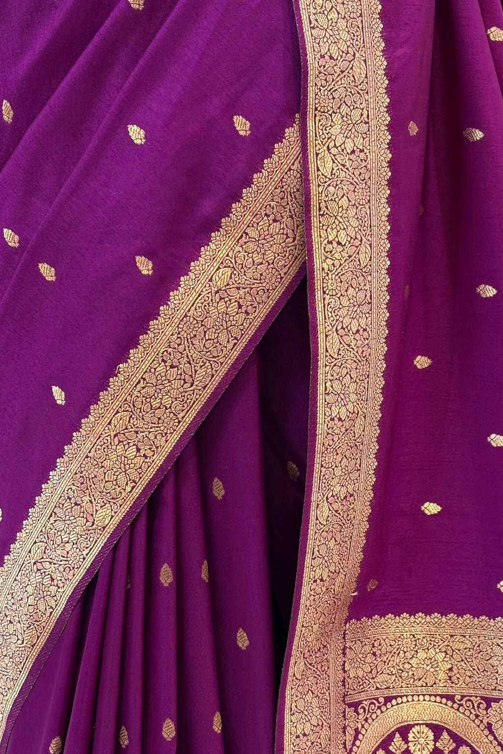 Banarasi soft silk saree - Violet