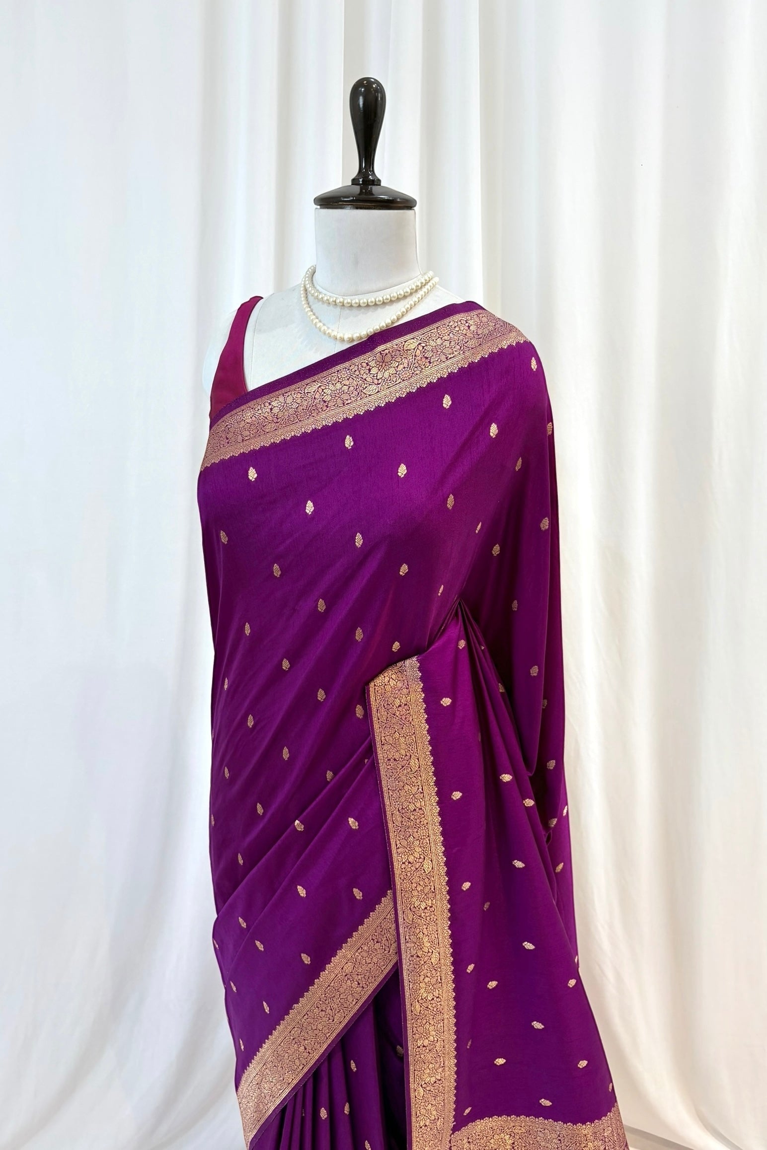 Banarasi soft silk saree - Violet