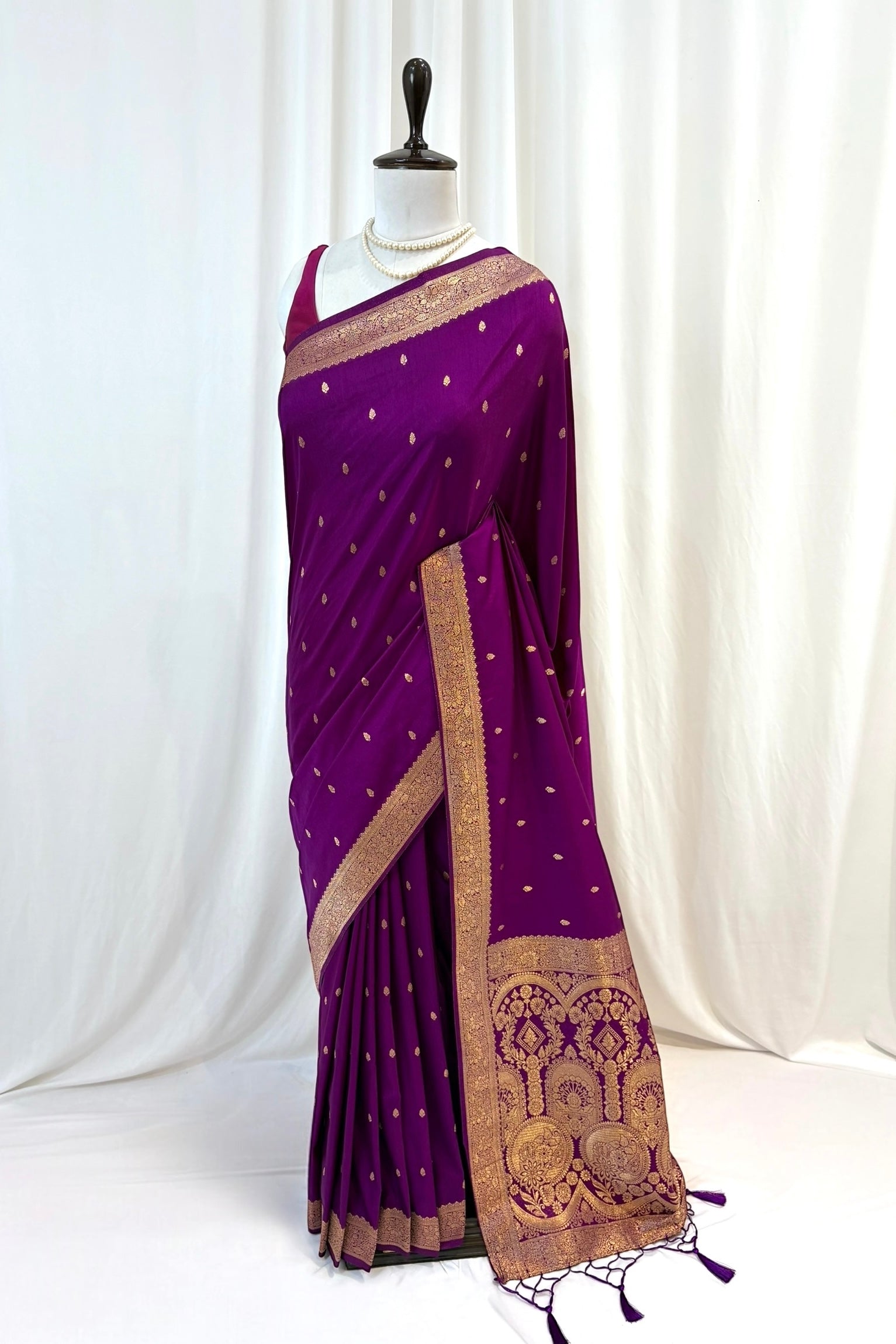 Banarasi soft silk saree - Violet