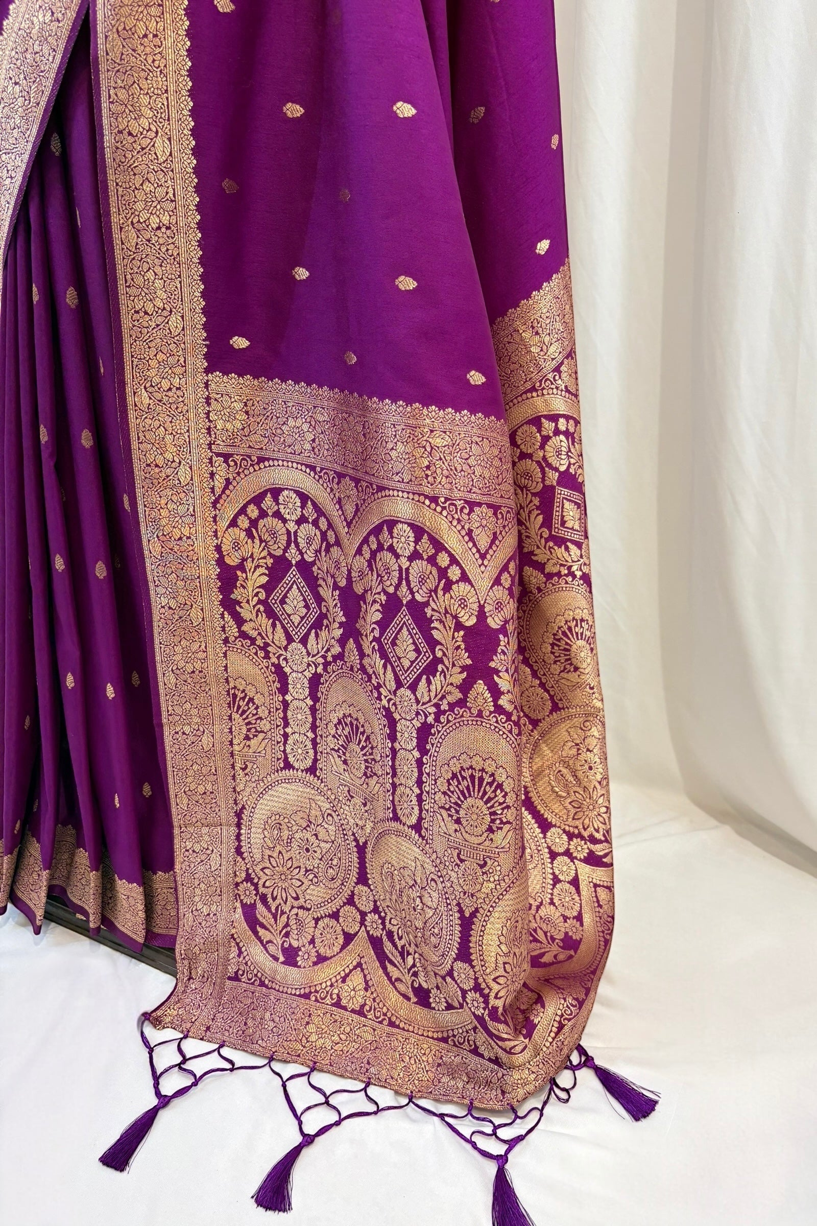 Banarasi soft silk saree - Violet