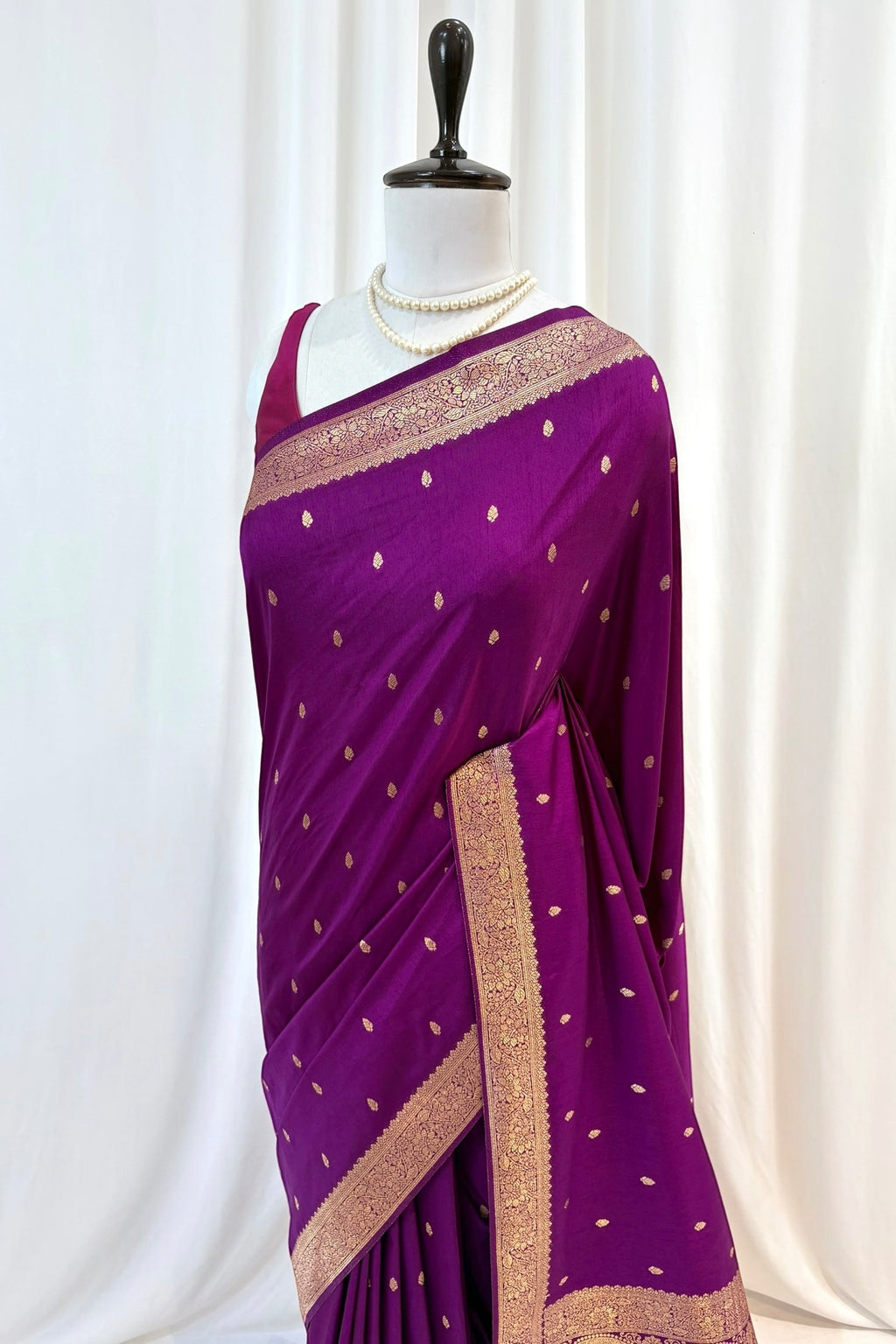 Banarasi soft silk saree - Violet