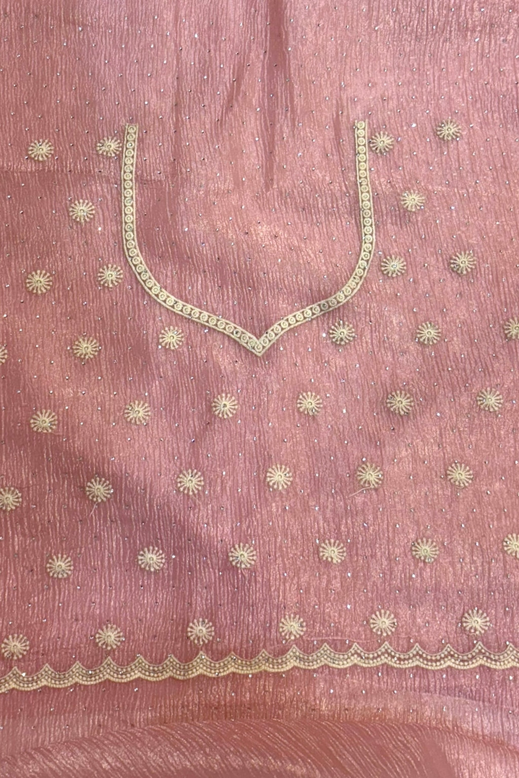 Baby pink threadwork fancy saree