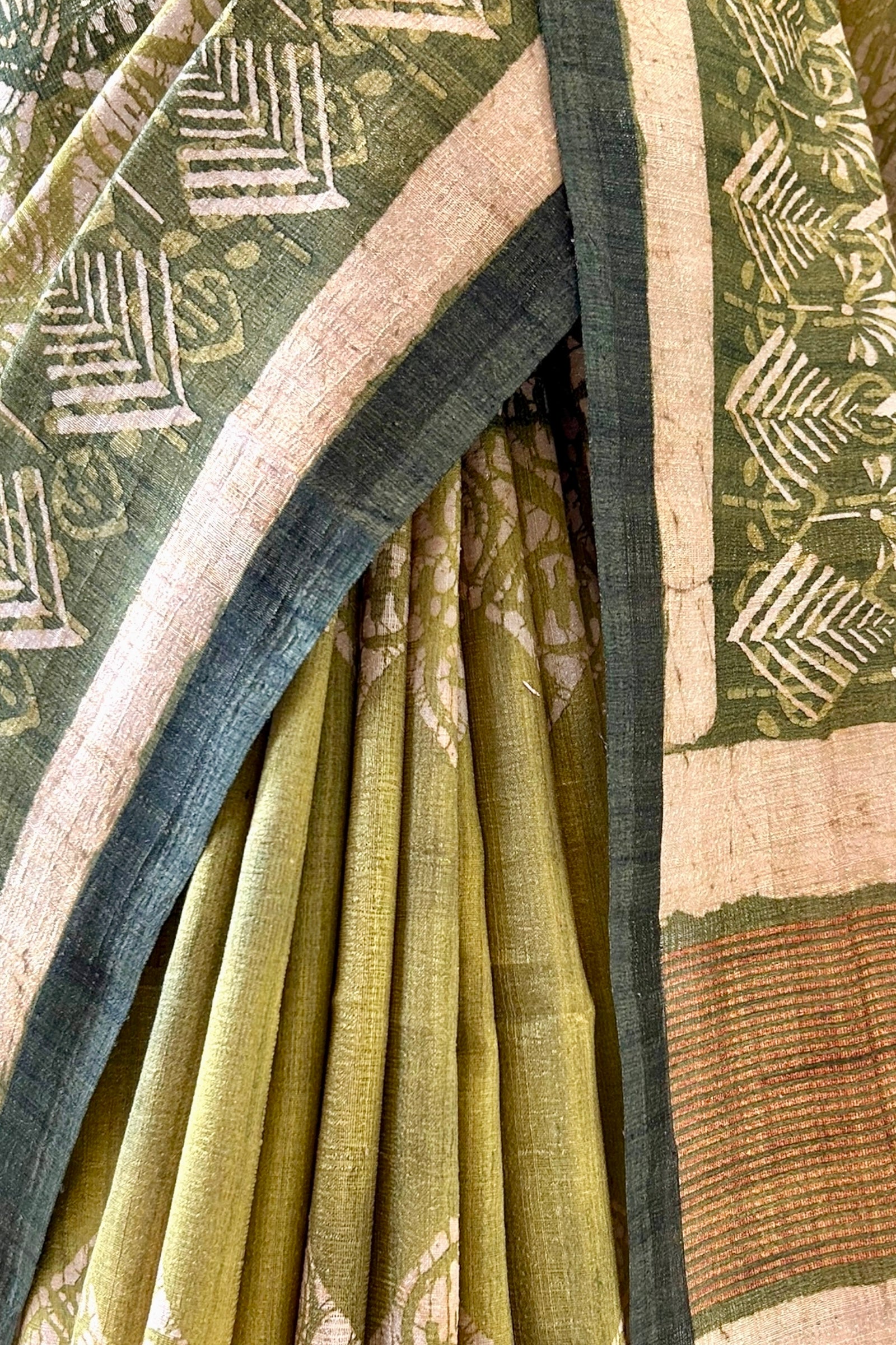 Tussar silk saree - Green