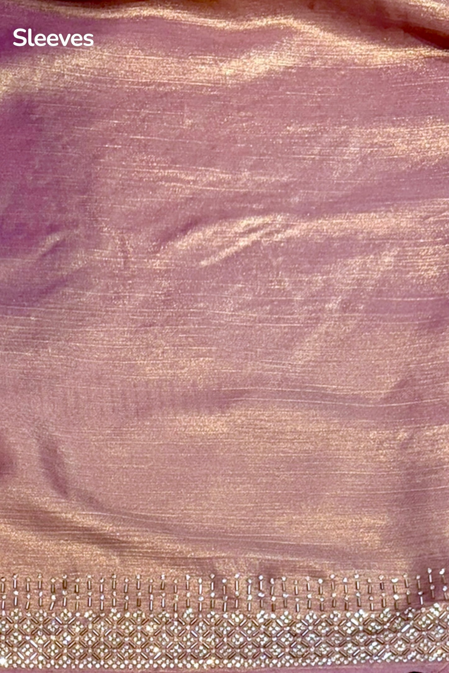 Sheen chiffon swarovski saree - Mauve