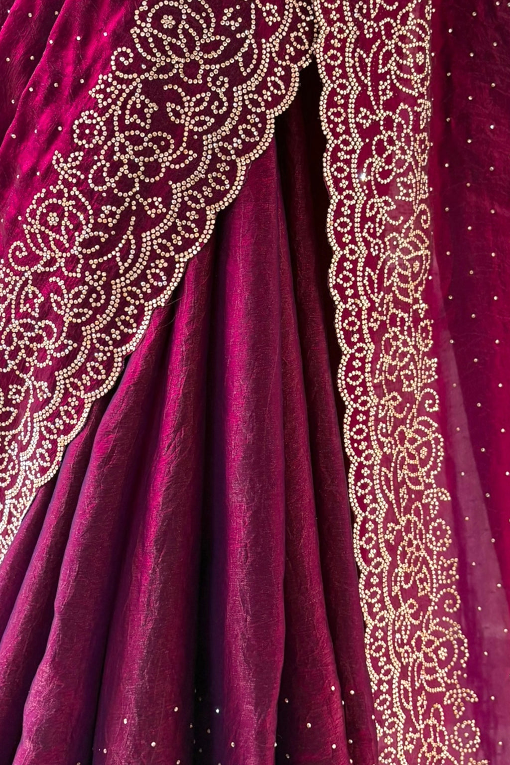 Fendy swarovski embellished saree