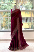 Fendy swarovski embellished saree