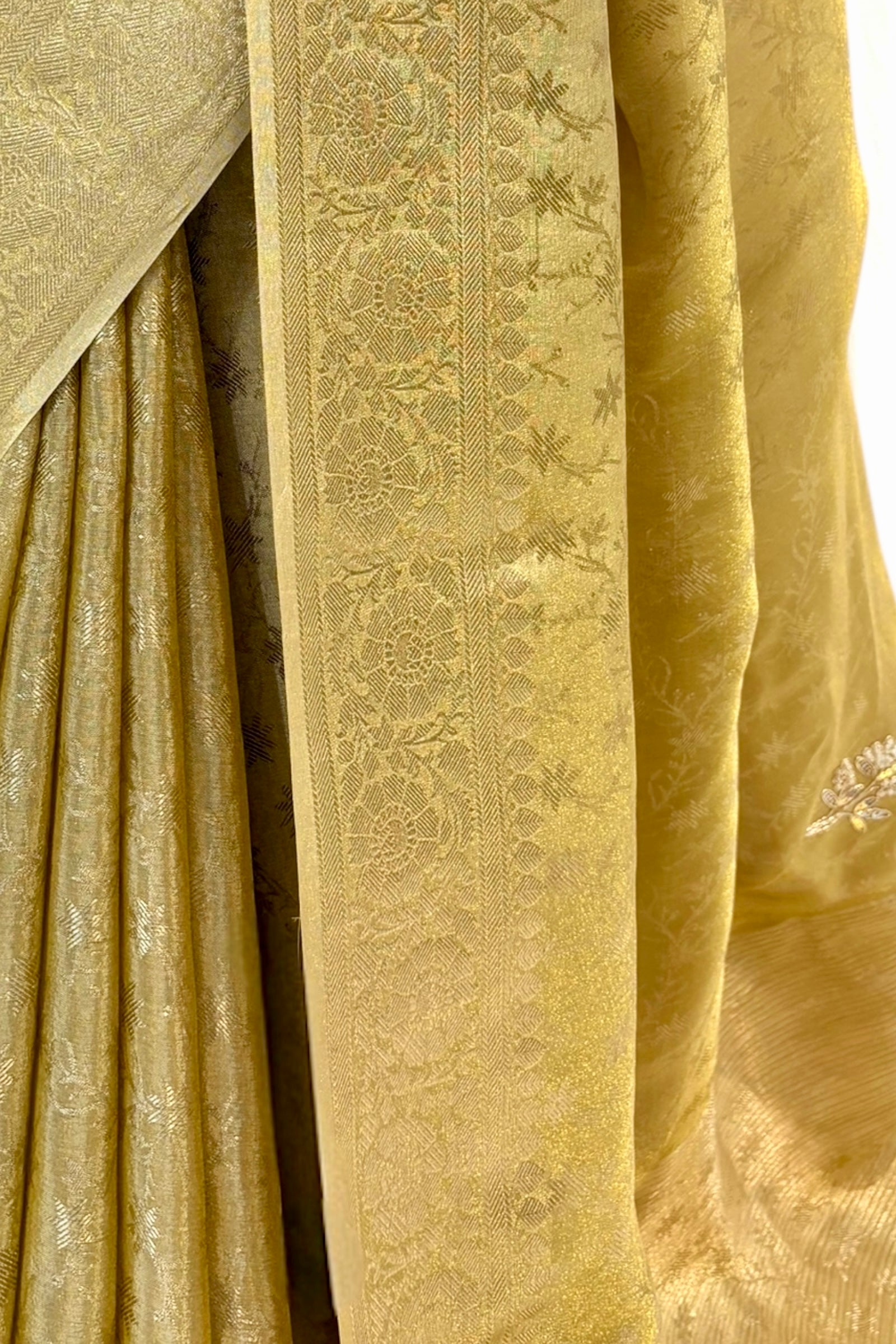 Soft tissue saree - Golden
