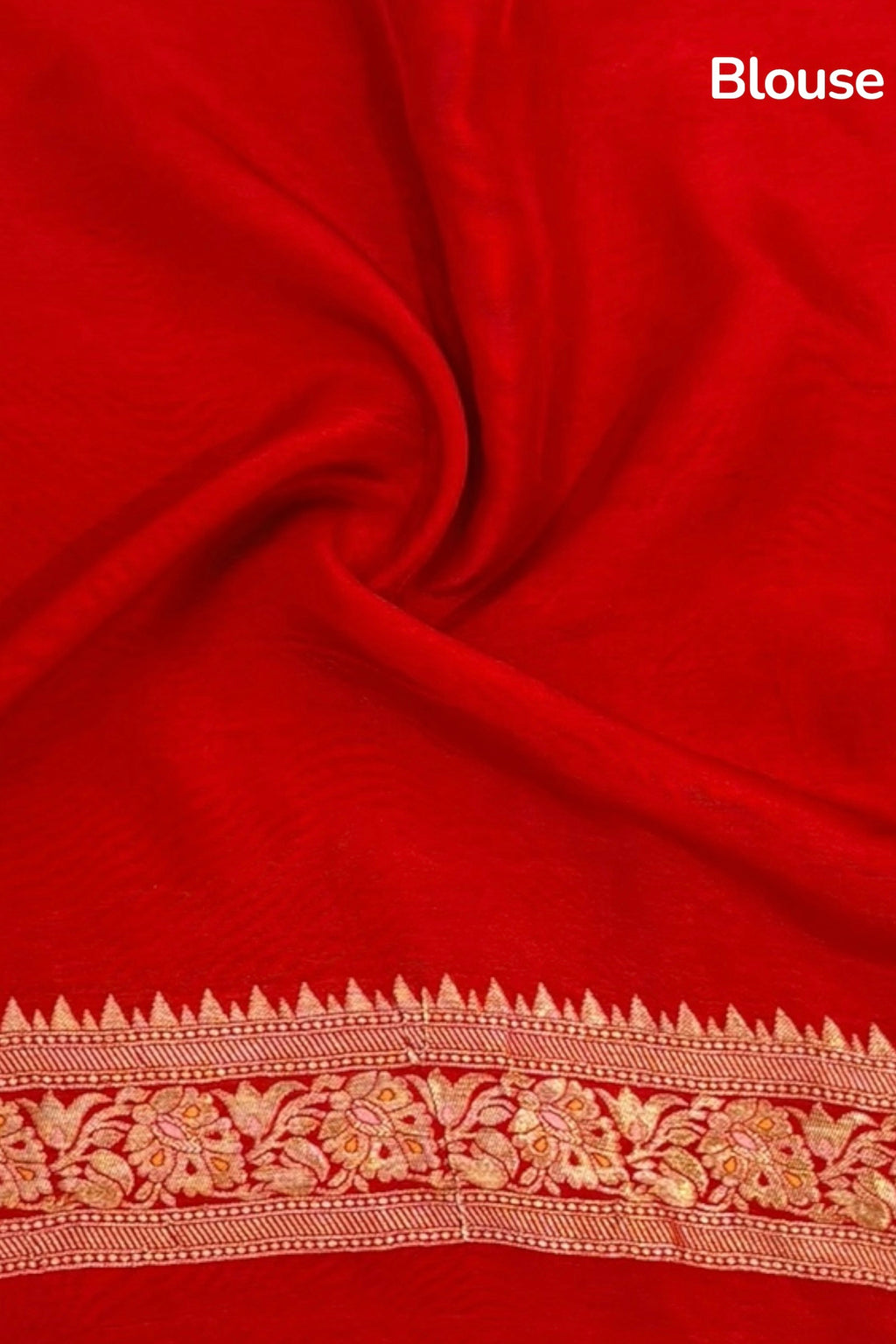 Red zari bandhani saree