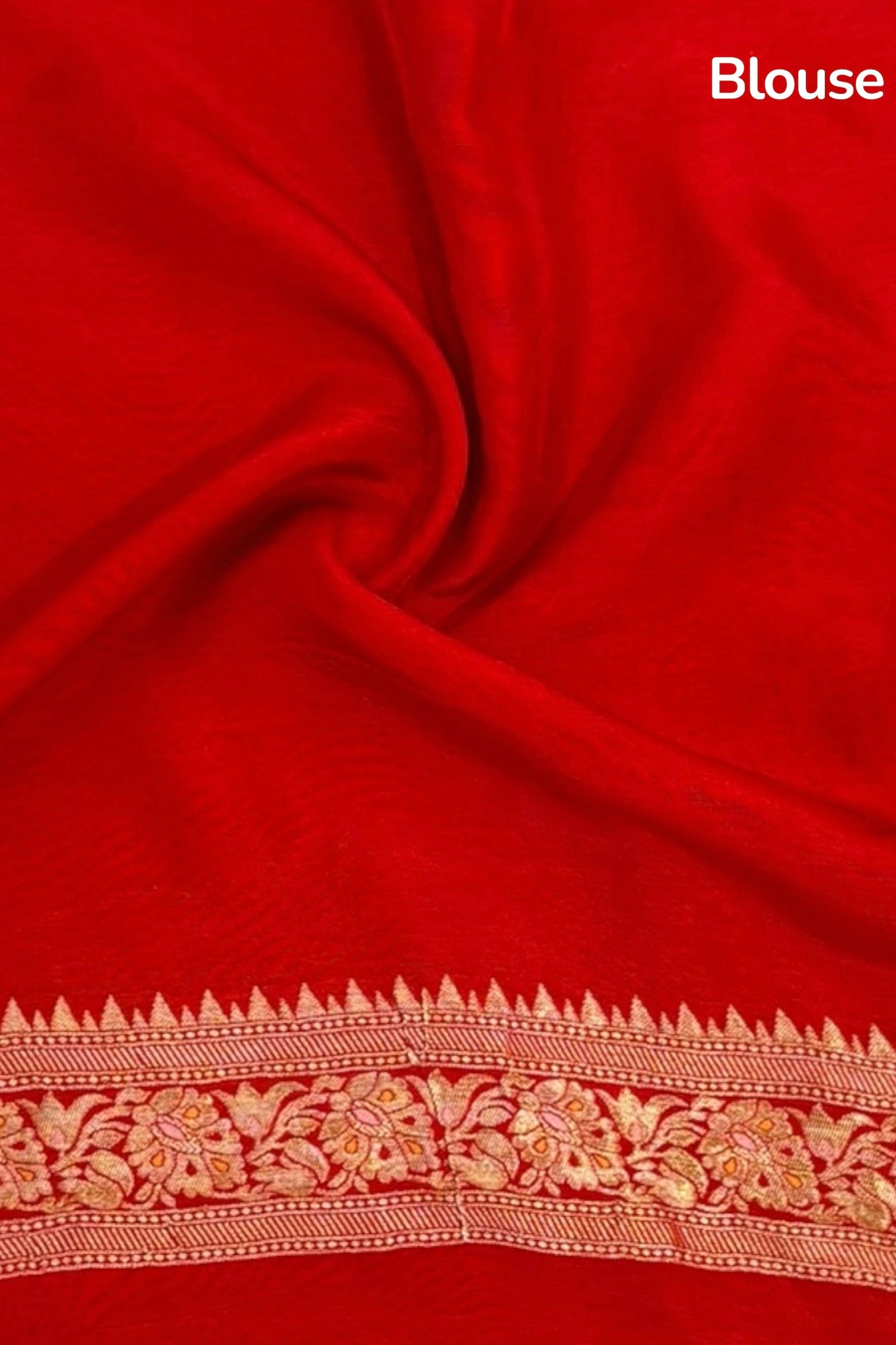 Red zari bandhani saree