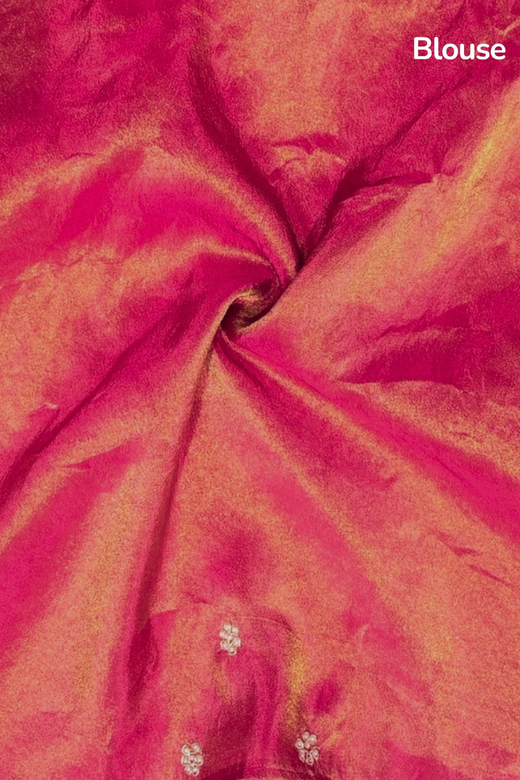 Soft tissue embellished saree - Pink