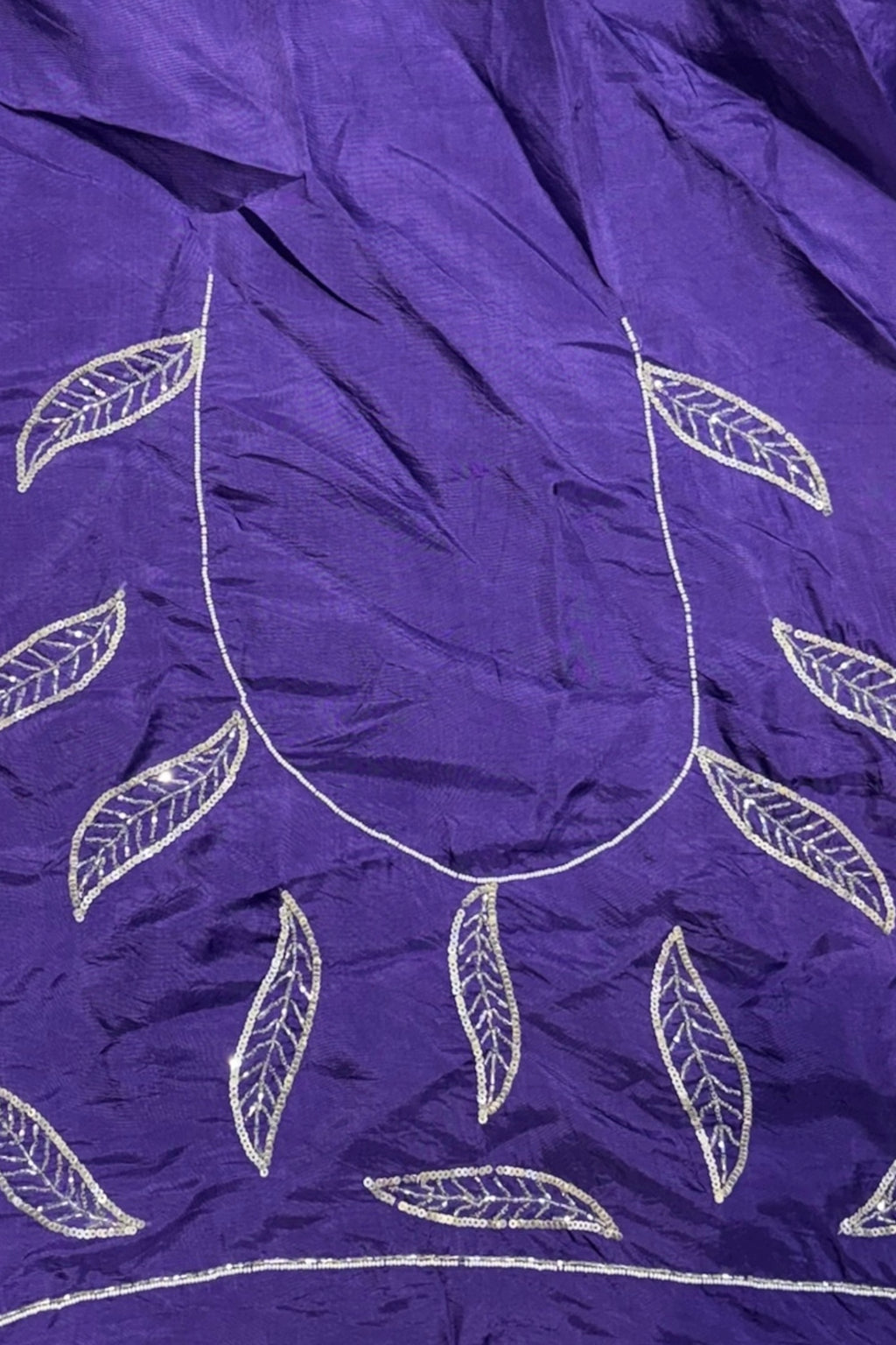 Soft satin organza shaded saree - Royal purple