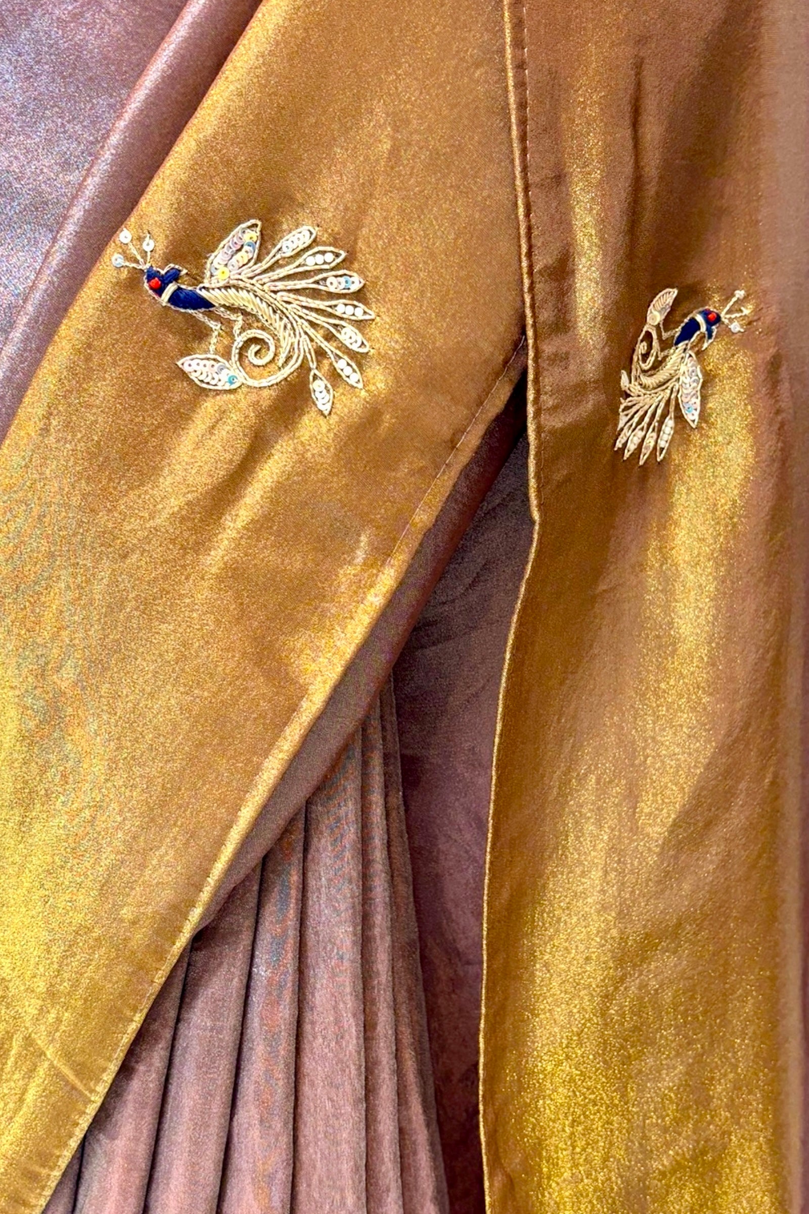 Soft tissue embellished saree - Grey