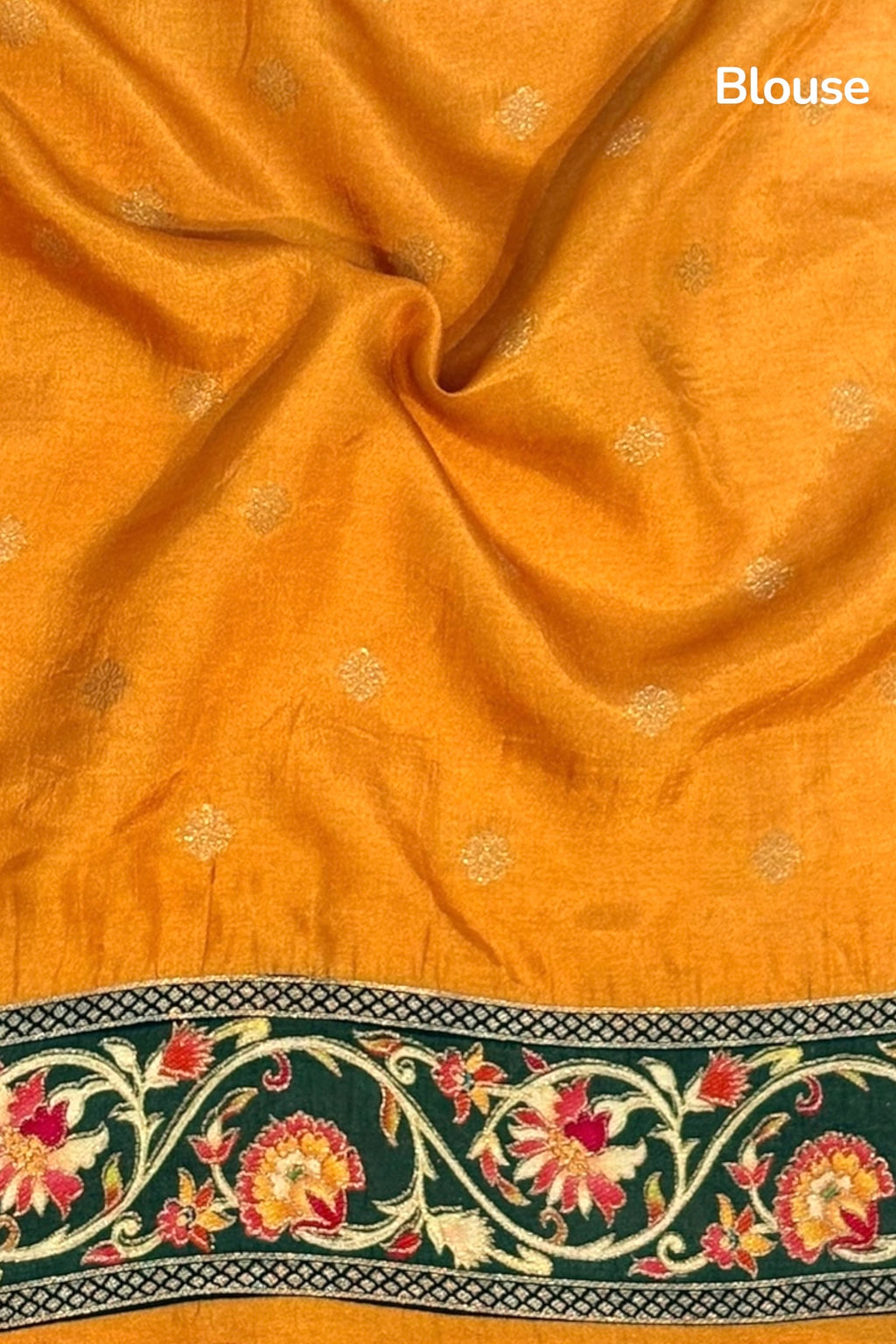 Position print soft silk saree - Mustard