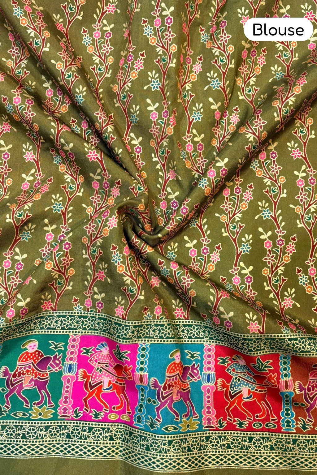 Soft cotton silk saree - Sky blue