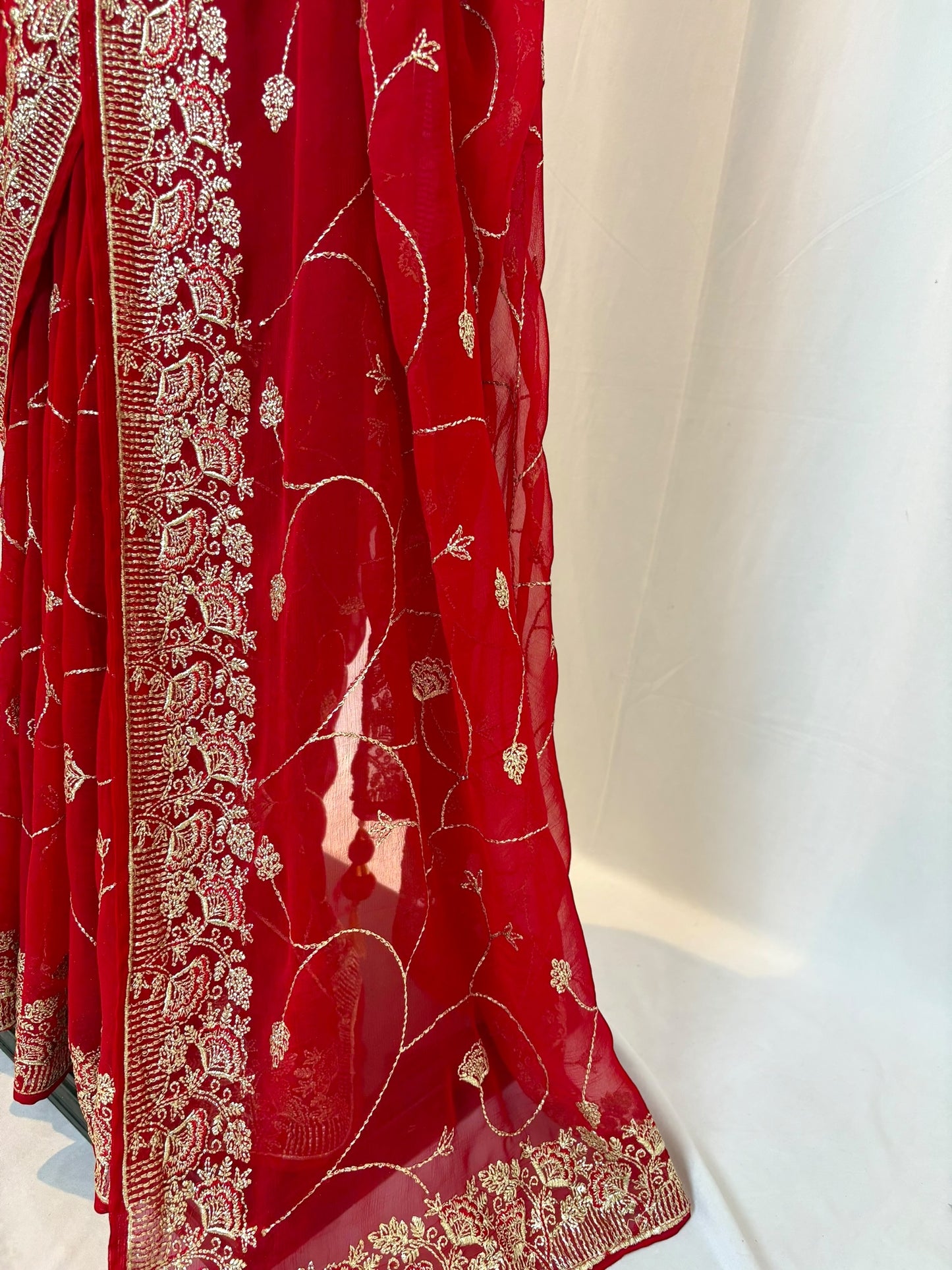 Soft Chiffon Saree Perfect For The Season - Red